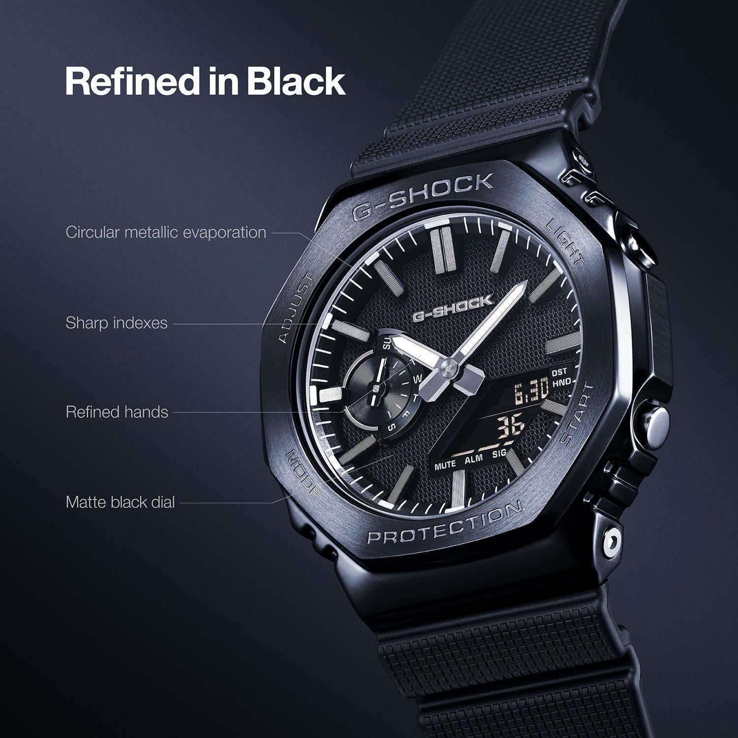 G-SHOCK 2100シリーズ LUXE BLACK 特集｜GA-2100LXB・GM-2100LXBを比較