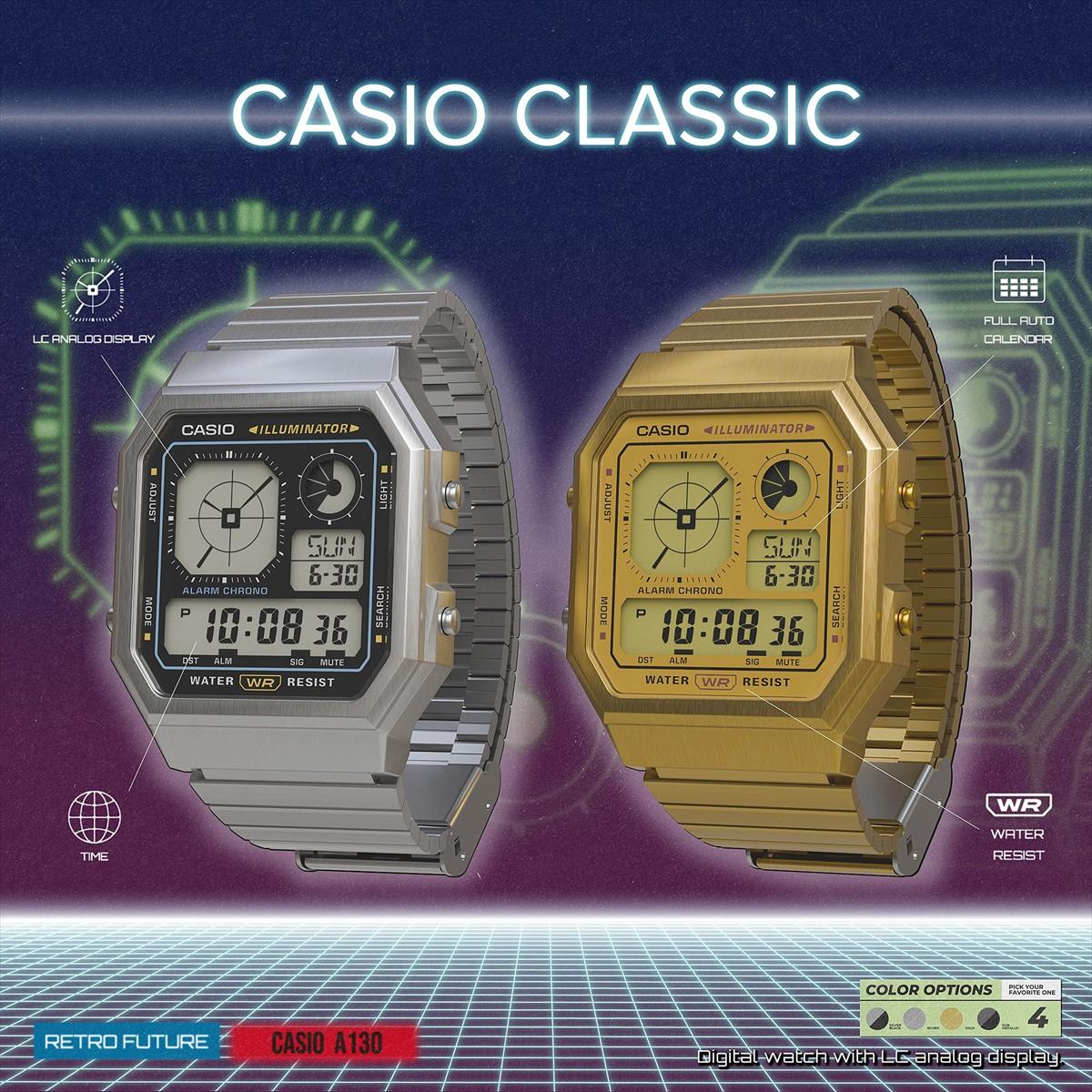 カシオ クラシック A130WE-1AJF 腕時計 CASIO CLASSIC スタンダード カシオ 【0225】【店頭受取可能商品】