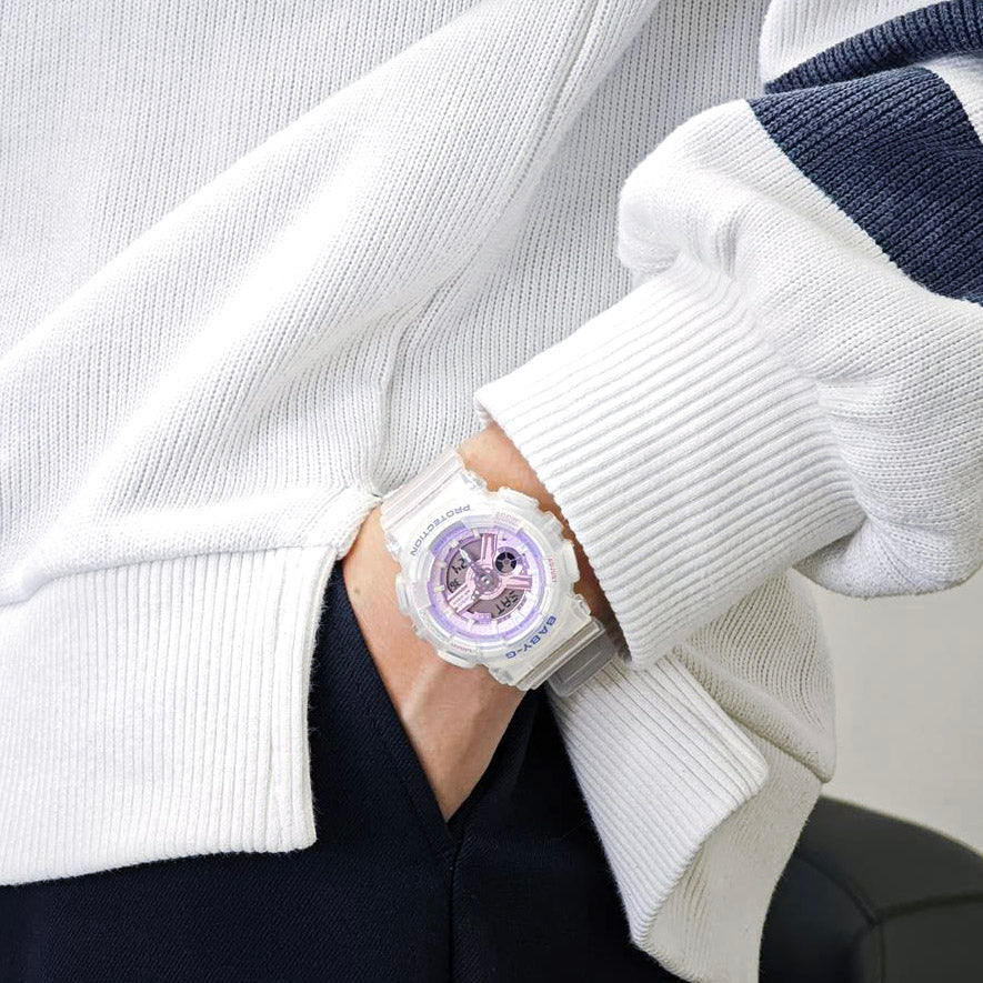 カシオ ベビーG パステルカラー BA-110PS-7AJF パステルパープル 偏光塗装 ハートモチーフ CASIO BABY-G 公式サイト掲載店【0226】【rx01】※2月6日発売予定【店頭受取可能商品】