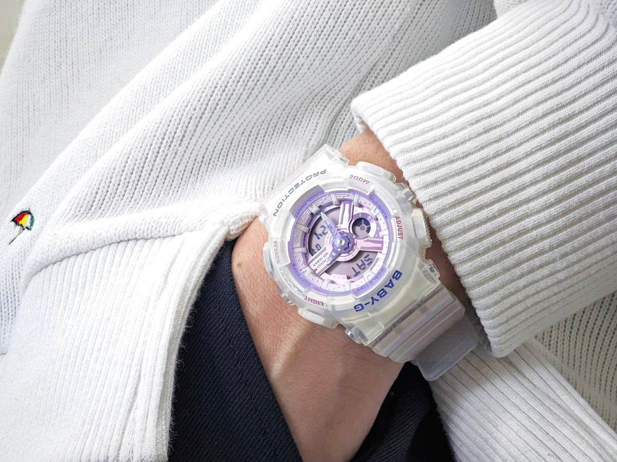 カシオ ベビーG パステルカラー BA-110PS-7AJF パステルパープル 偏光塗装 ハートモチーフ CASIO BABY-G 公式サイト掲載店【0226】【rx01】※2月6日発売予定【店頭受取可能商品】