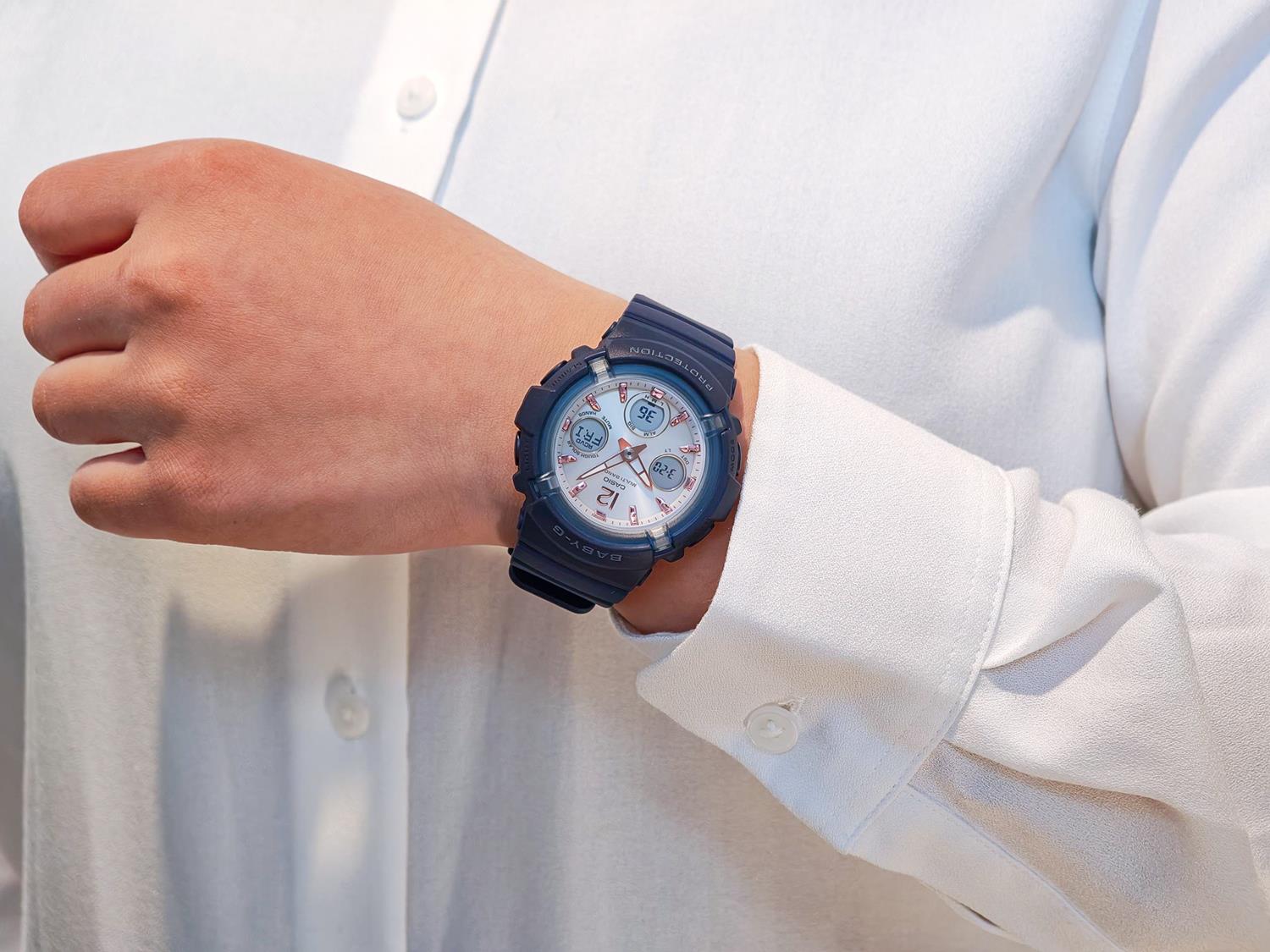 カシオ BABY-G BGA-2800-2A2JF ネイビー ピンクゴールド 電波ソーラー マルチバンド6 10気圧防水 腕時計 レディース CASIO ベビーG 公式サイト掲載店【0426】※4月17日発売予定【店頭受取可能商品】