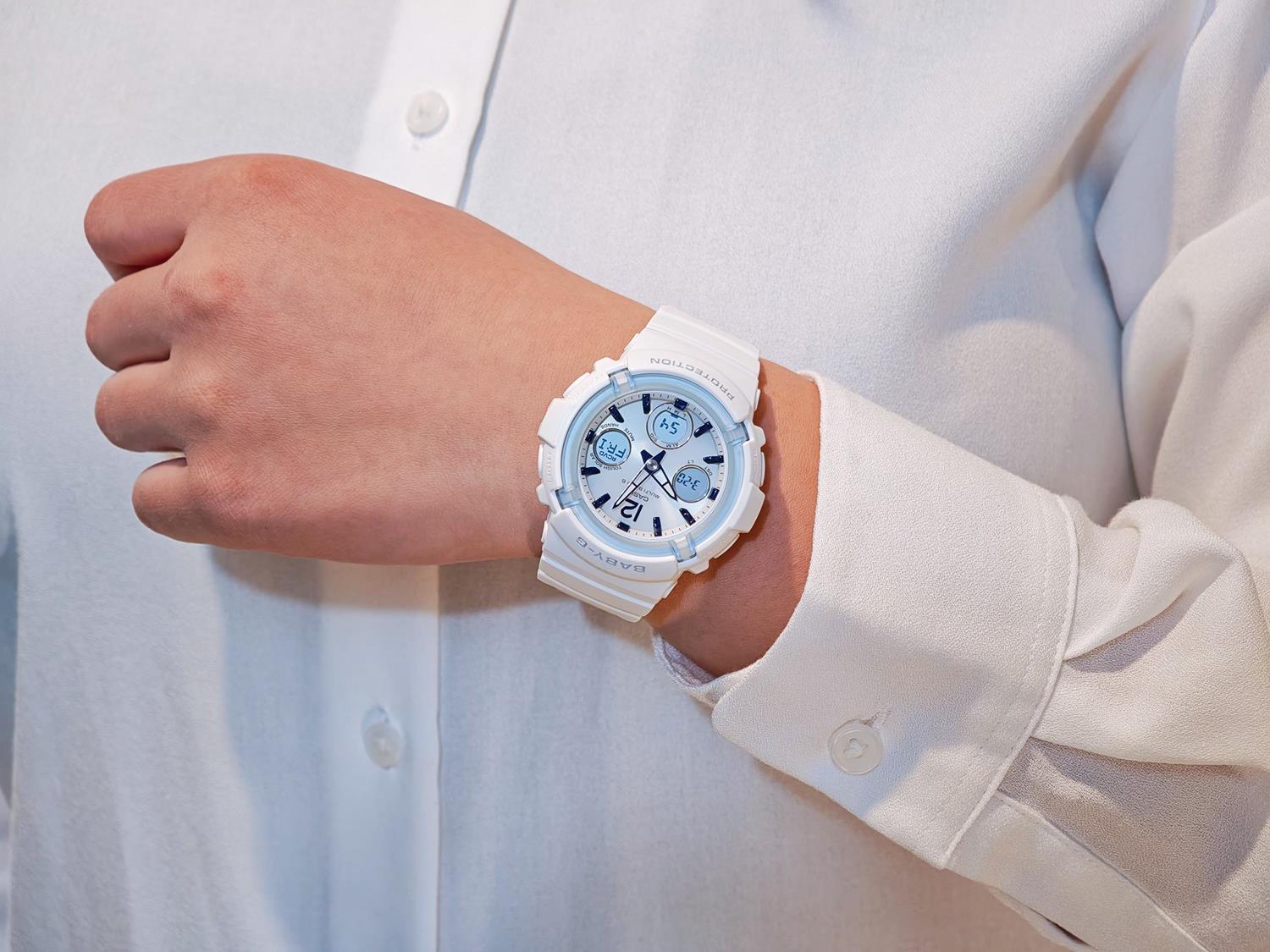 カシオ BABY-G BGA-2800-7A3JF ホワイト ブルー 電波ソーラー マルチバンド6 10気圧防水 腕時計 レディース CASIO ベビーG 公式サイト掲載店【0426】※4月17日発売予定【店頭受取可能商品】