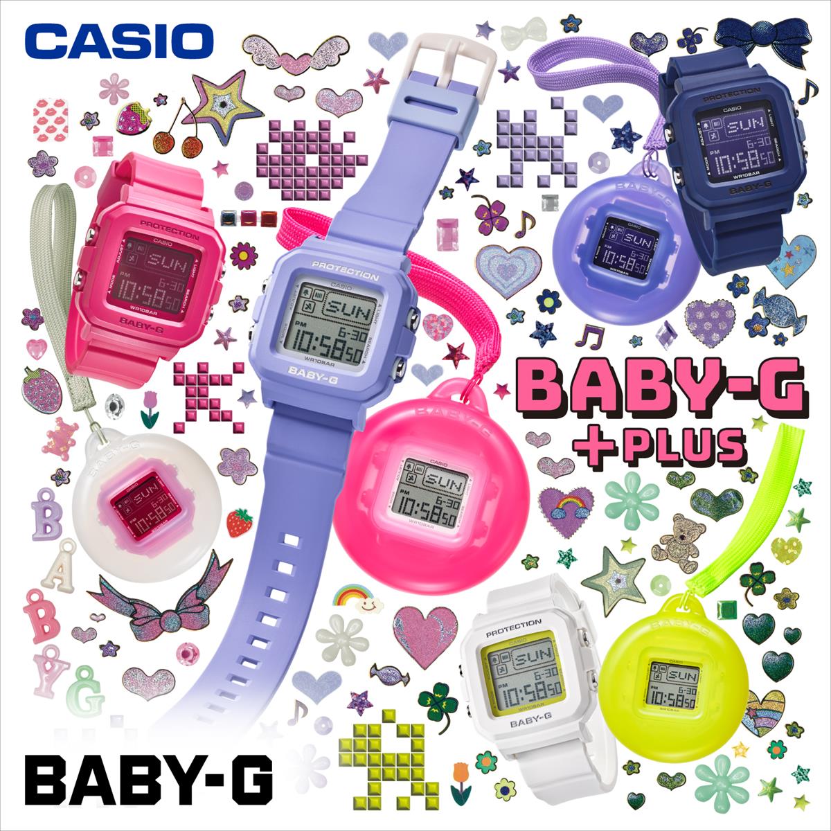 今ならクロミオリジナルカバー 特典プレゼント♪ カシオ BABY-G＋PLUS BGD-10K-4JR  レディース 腕時計  CASIO  ベイビージープラス