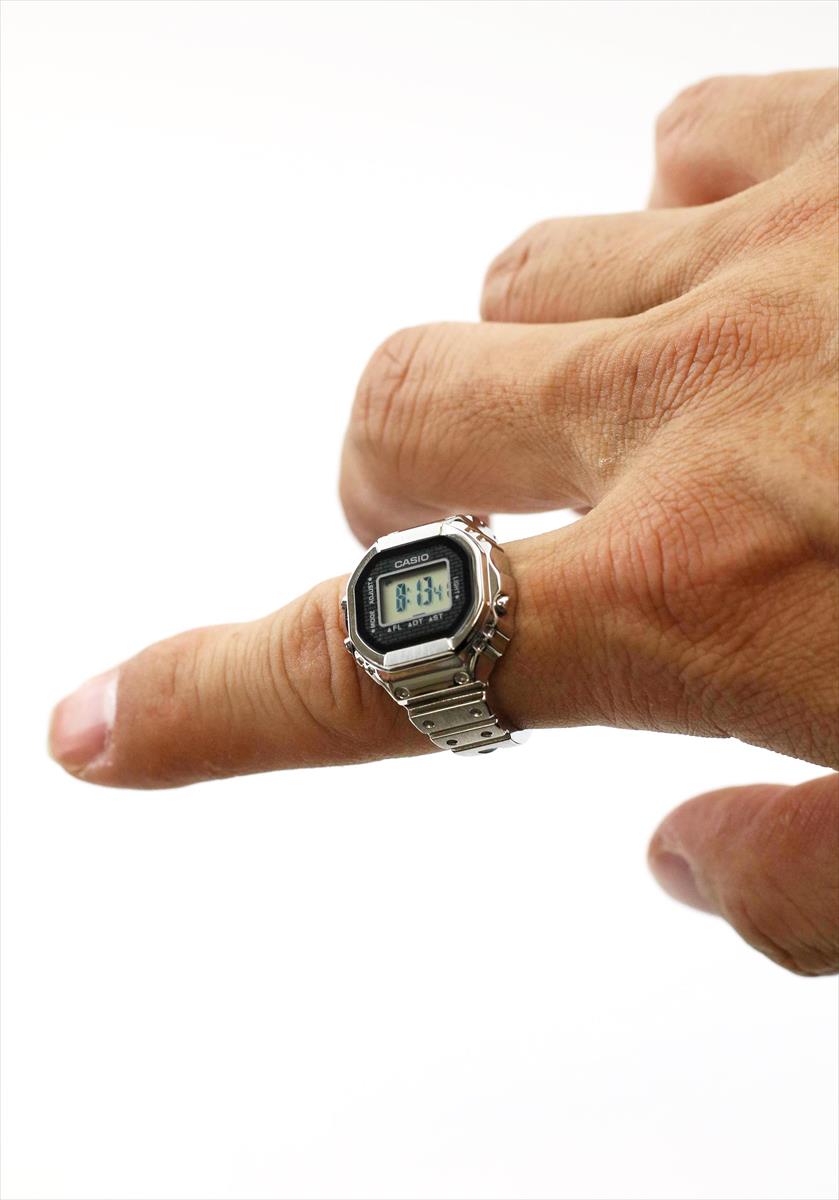 カシオ リングウオッチ CRW-001-1JR カシオウオッチ50周年記念 デジタル 時計 CASIO 【1224】【店頭受取可能商品】【cx01】