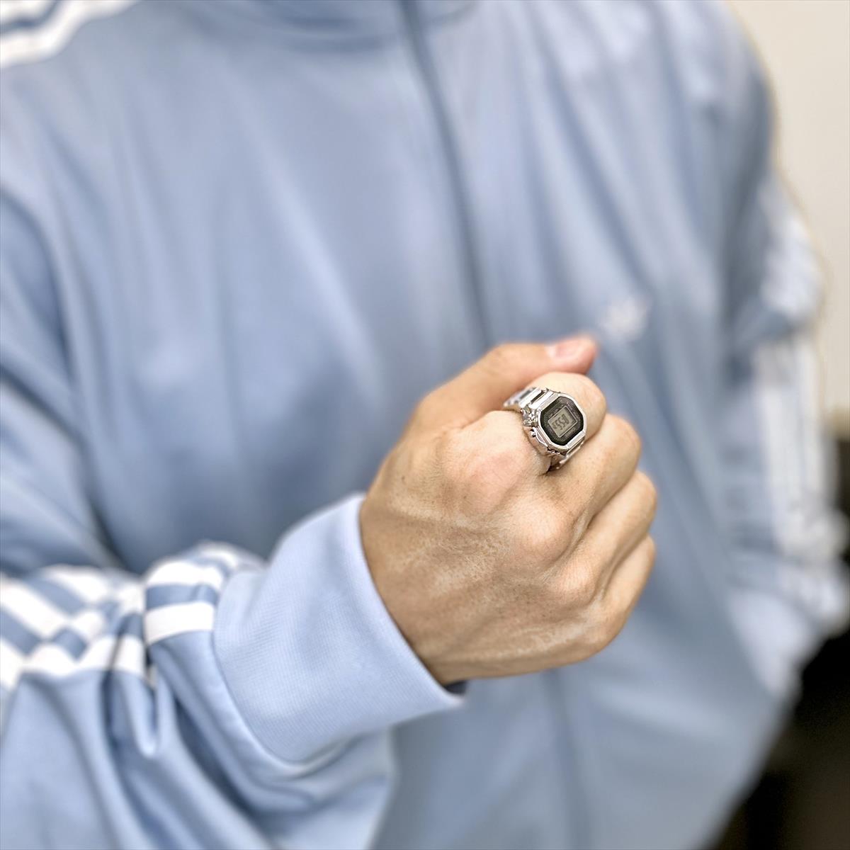 カシオ リングウオッチ CRW-001-1JR カシオウオッチ50周年記念 デジタル 時計 CASIO 【1224】【店頭受取可能商品】【cx01】