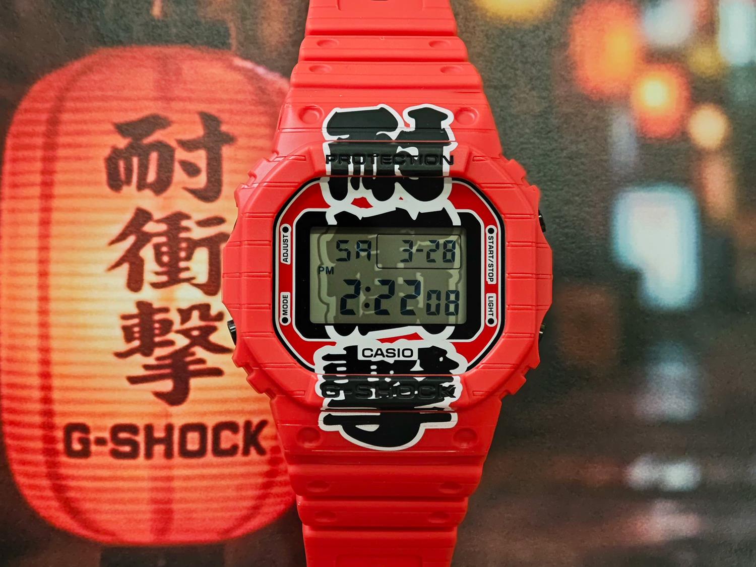 カシオ G-SHOCK DW-5600AKA-4JR 赤提灯 日本の酒場文化 バイオマスプラスチック 5年電池 日本製 ジーショック 5600シリーズ 腕時計 メンズ CASIO G-SHOCK公式掲載店【0426】【店頭受取可能商品】