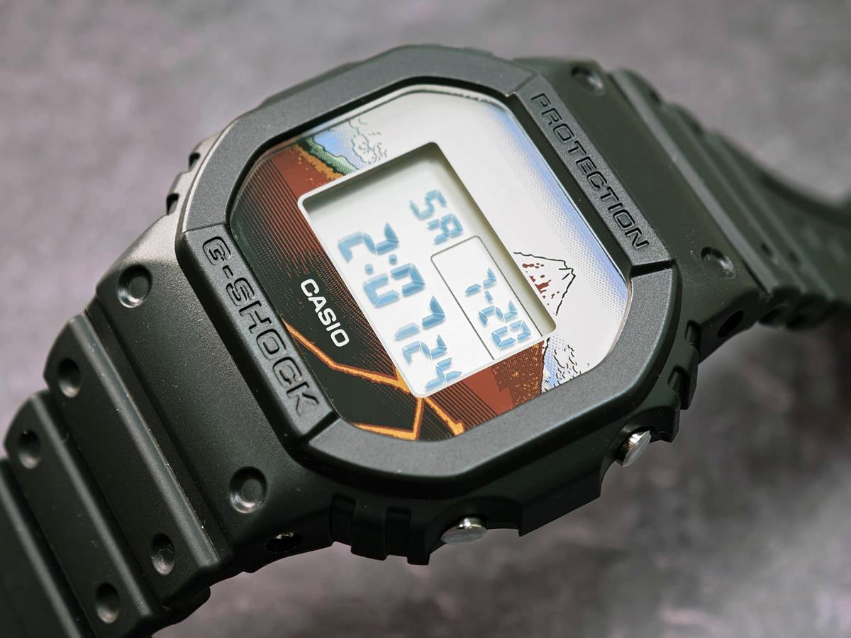カシオ Gショック DW-5600KHSH25-1JR 葛飾北斎 made in Japan 山下白雨 CASIO G-SHOCK 公式サイト掲載店【0126】【cx01】【店頭受取可能商品】※SALE対象外商品
