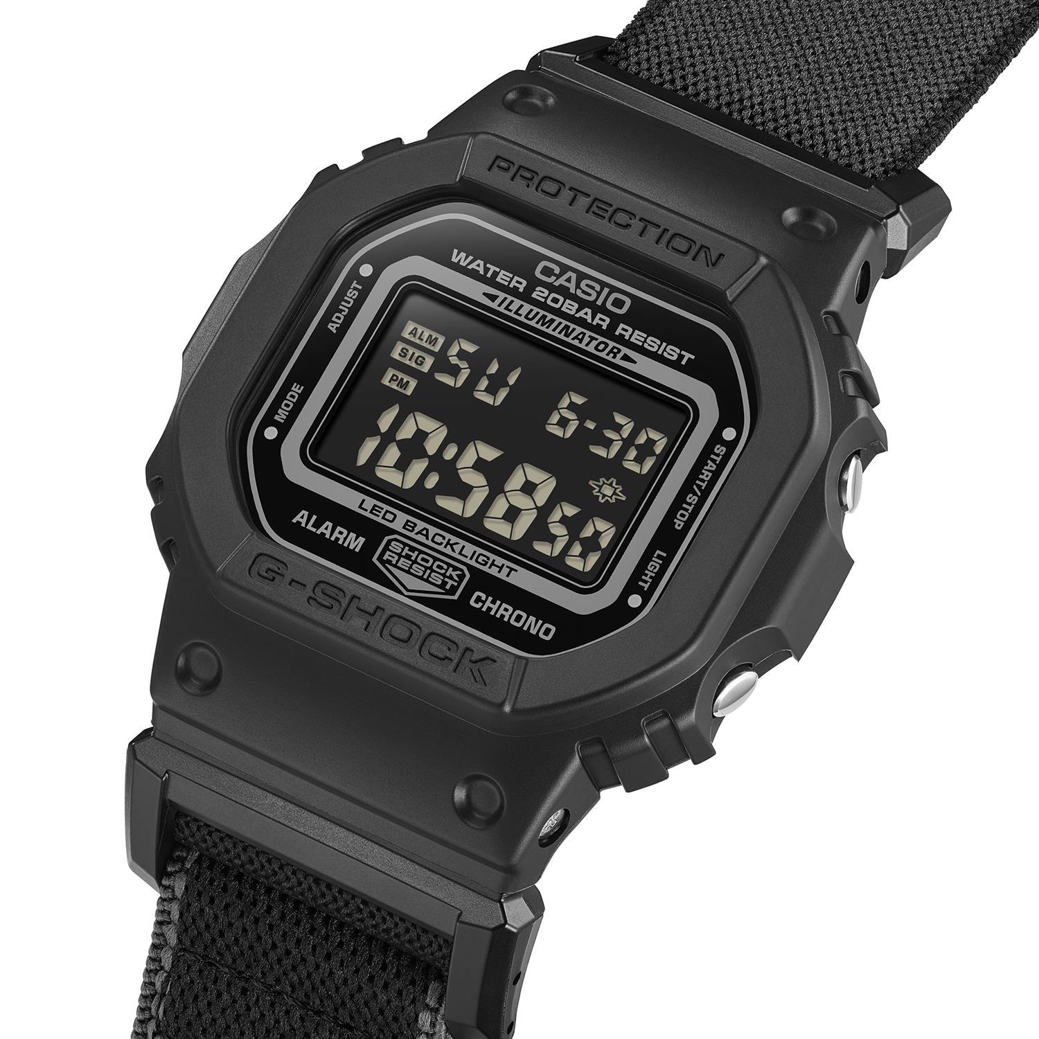 カシオ Gショック NEW CLOTH BANDシリーズ DW-5600MNC-1JF FIDLOCK製マグネットバックル クロスバンド  5600シリーズ CASIO G-SHOCK公式サイト掲載店【0326】