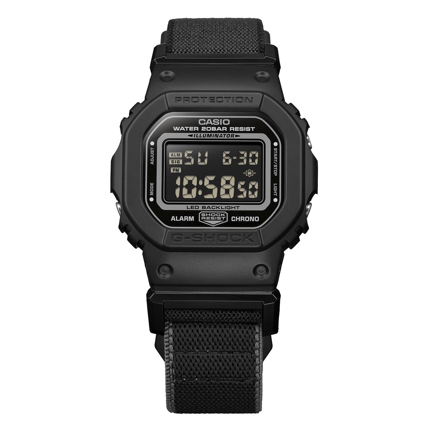 カシオ Gショック NEW CLOTH BANDシリーズ DW-5600MNC-1JF FIDLOCK製マグネットバックル クロスバンド  5600シリーズ CASIO G-SHOCK公式サイト掲載店【0326】