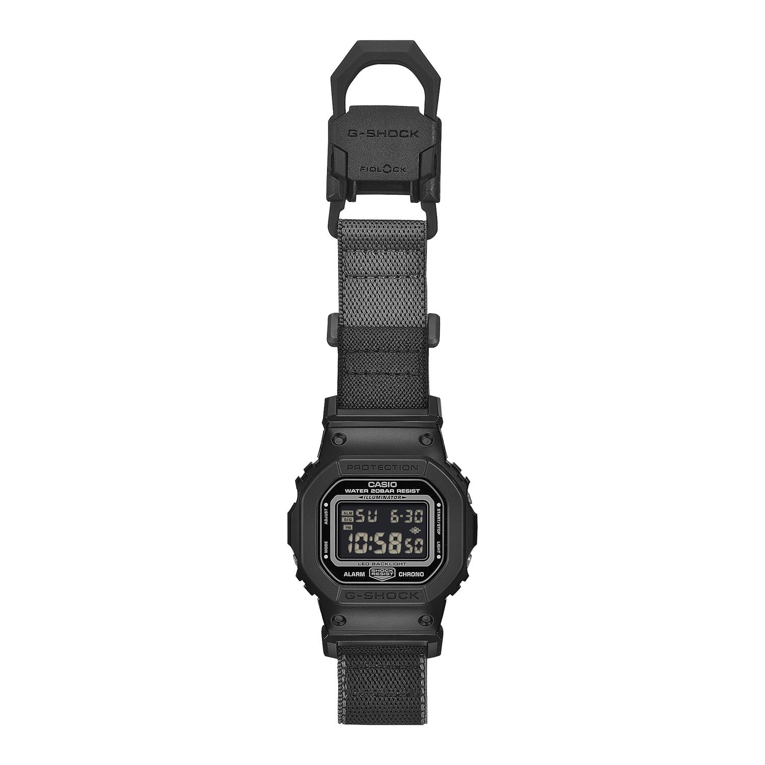 カシオ Gショック NEW CLOTH BANDシリーズ DW-5600MNC-1JF FIDLOCK製マグネットバックル クロスバンド  5600シリーズ CASIO G-SHOCK公式サイト掲載店【0326】