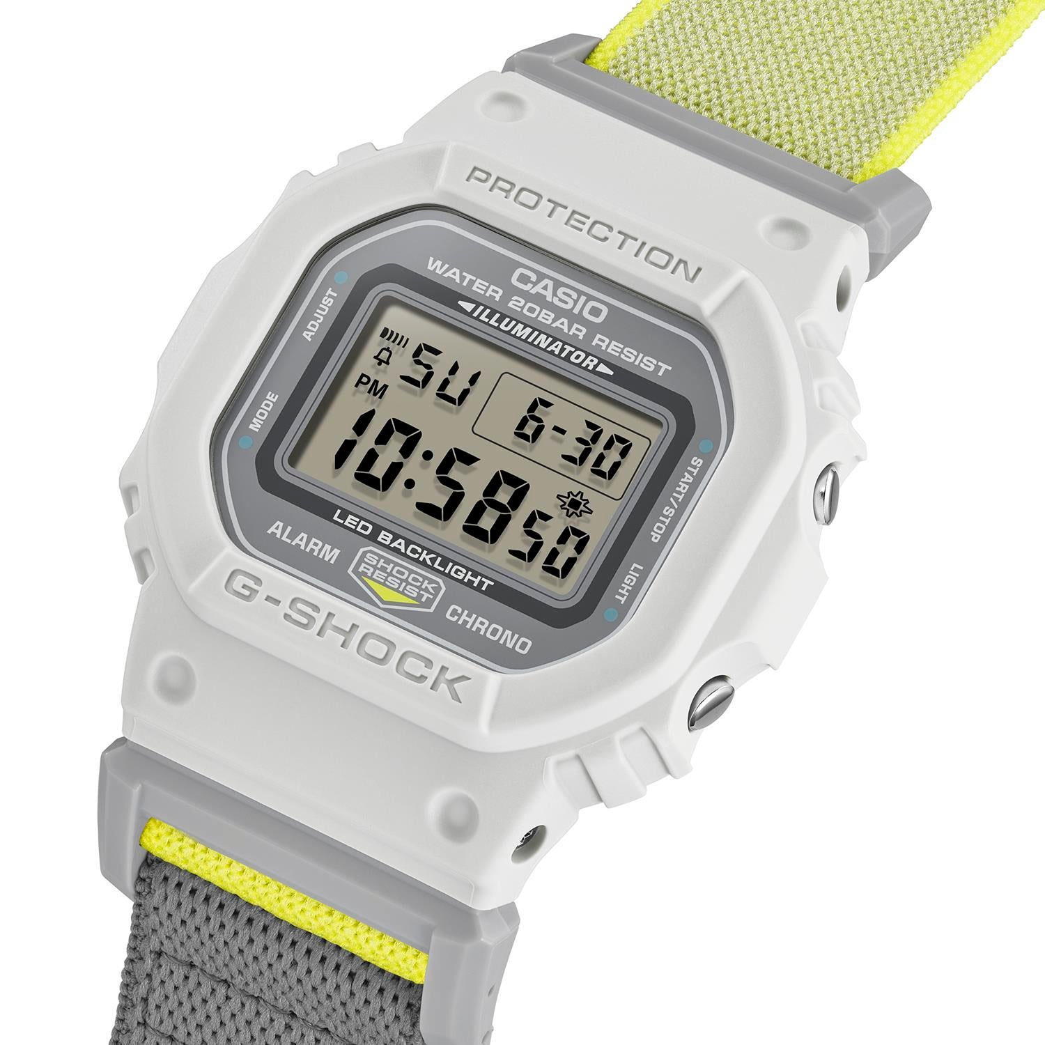 カシオ Gショック NEW CLOTH BANDシリーズ DW-5600MNC-7A8JF FIDLOCK製マグネットバックル クロスバンド  5600シリーズ CASIO G-SHOCK公式サイト掲載店【0326】※3月13日発売予定