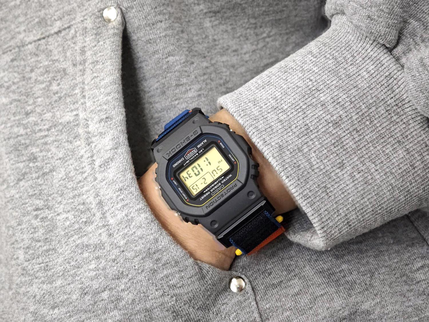 カシオ Gショック NEW CLOTH BANDシリーズ DW-5600MNC-8A2JF FIDLOCK製マグネットバックル クロスバンド  5600シリーズ CASIO G-SHOCK公式サイト掲載店【0326】※3月13日発売予定