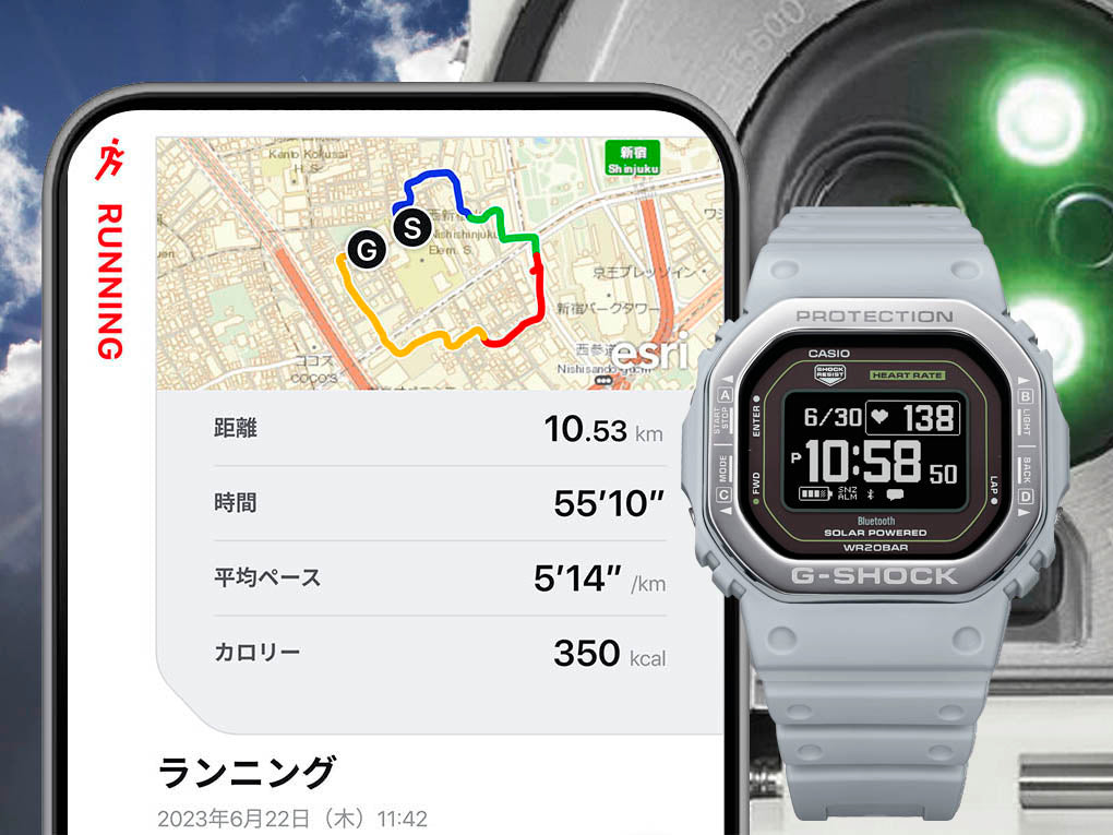 カシオ Gショック DW-H5600MB-8A9JR WEB限定 G-SQUAD ハートレートモニター搭載  ポラール USB充電対応 ソーラー CASIO G-SHOCK【0924】_10spl