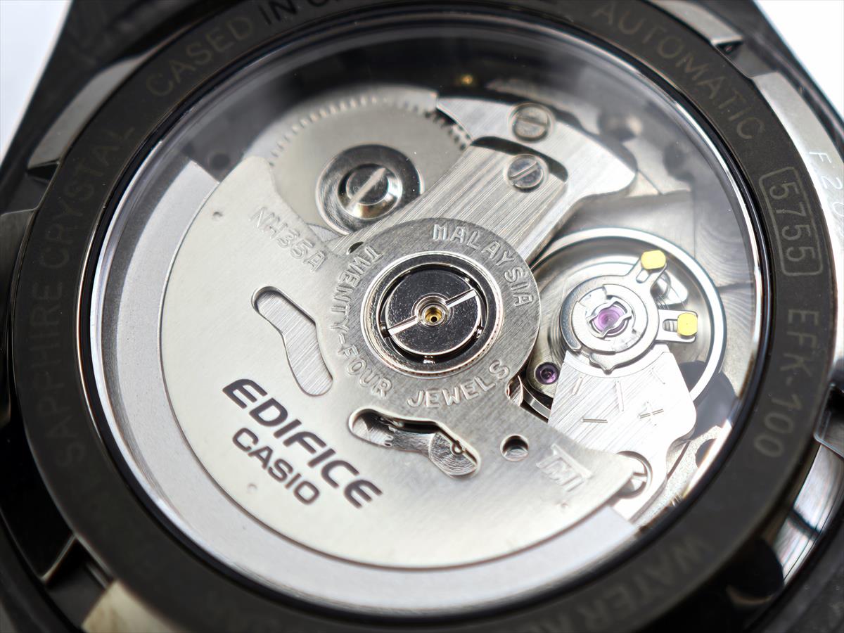 カシオ エディフィス EFK-100XPB-1AJF 自動巻き メカニカル フォージドカーボン シースルーバック アナログ メンズ 腕時計 CASIO EDIFICE【0725】【cx01】