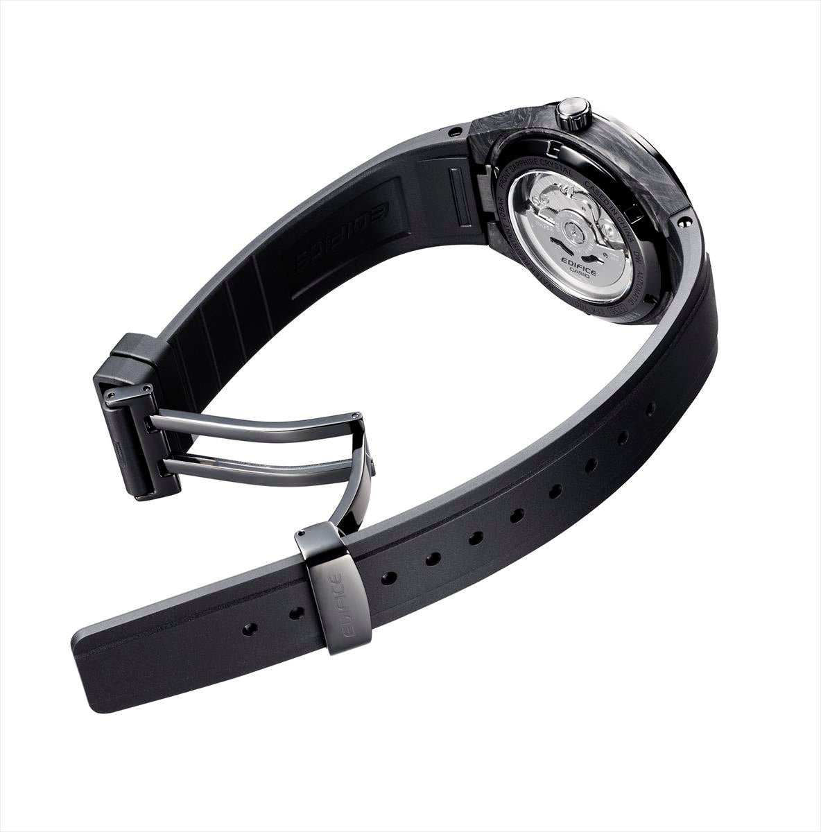 カシオ エディフィス EFK-100XPB-1AJF 自動巻き メカニカル フォージドカーボン シースルーバック アナログ メンズ 腕時計 CASIO EDIFICE【0725】【cx01】