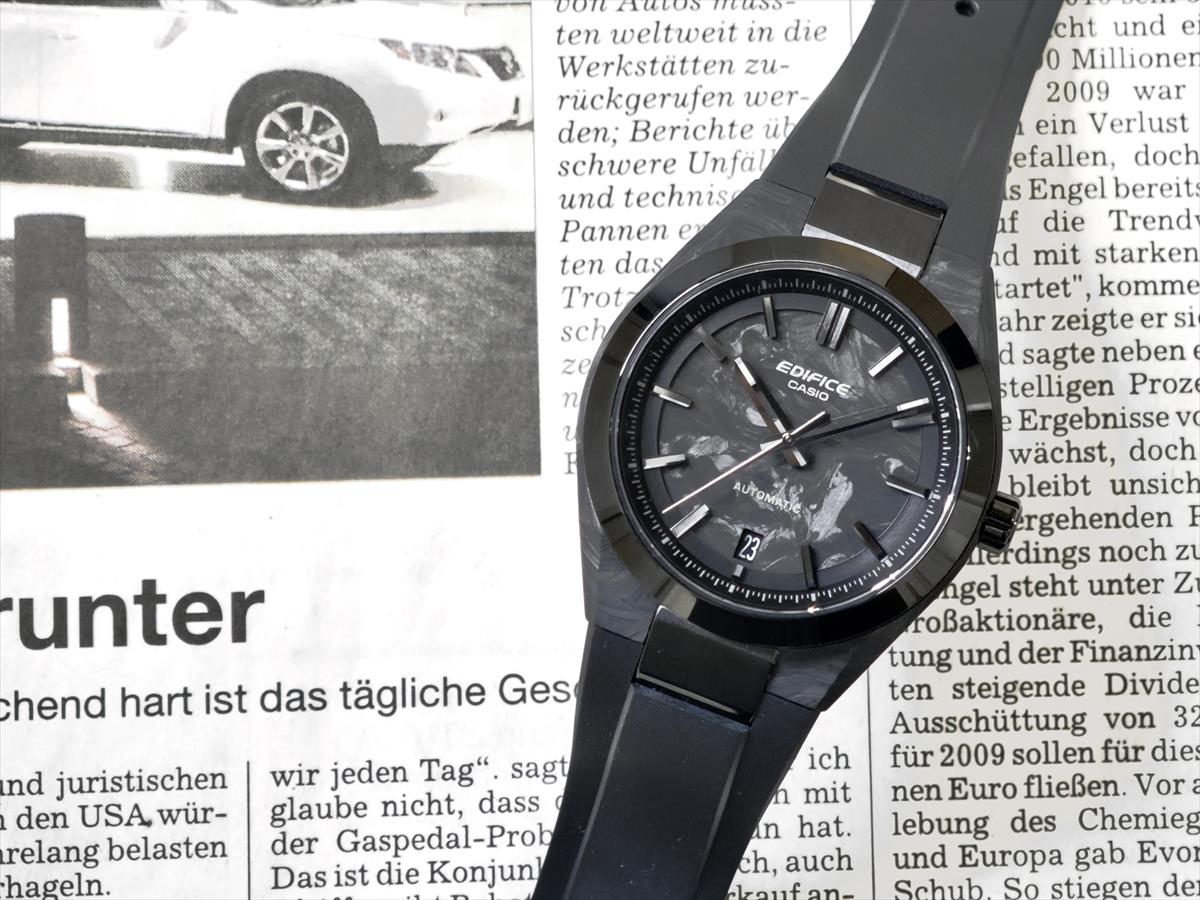 カシオ エディフィス EFK-100XPB-1AJF 自動巻き メカニカル フォージドカーボン シースルーバック アナログ メンズ 腕時計 CASIO EDIFICE【0725】【cx01】