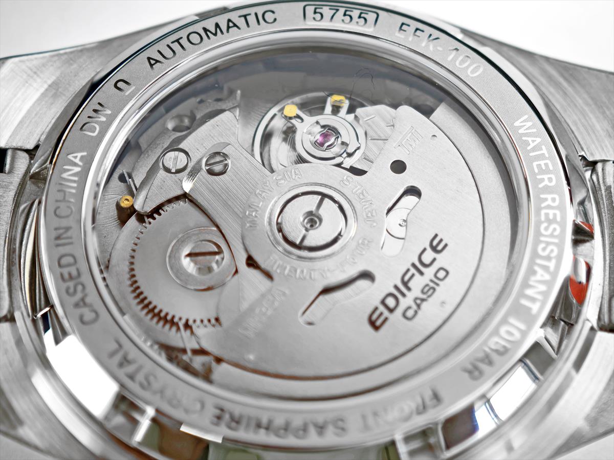 カシオ エディフィス EFK-100YCD-1AJF 自動巻き メカニカル フォージドカーボン文字板 シースルーバック メンズ 腕時計 CASIO EDIFICE【0725】_10spl