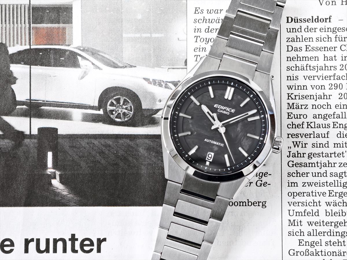 カシオ エディフィス EFK-100YCD-1AJF 自動巻き メカニカル フォージドカーボン文字板 シースルーバック メンズ 腕時計 CASIO EDIFICE【0725】_10spl