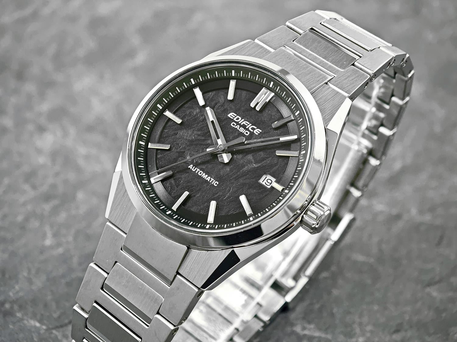 カシオ エディフィス EFK-110D-1AJF 機械式 自動巻き 日本製ムーブメント 38mm コンパクトケース サファイアガラス シースルーバック ステンレス メンズ 腕時計 CASIO EDIFICE AUTOMATIC【0426】※4月17日発売予定