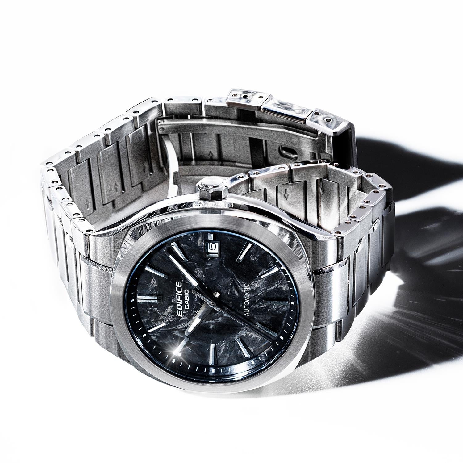 カシオ エディフィス CASIO EDIFICE EFK-200CD-1AJF AUTOMATIC 機械式 自動巻き フォージドカーボンダイアル  シースルーバック サファイアガラス メンズ 腕時計 watch ビジネス カジュアル 【0726】