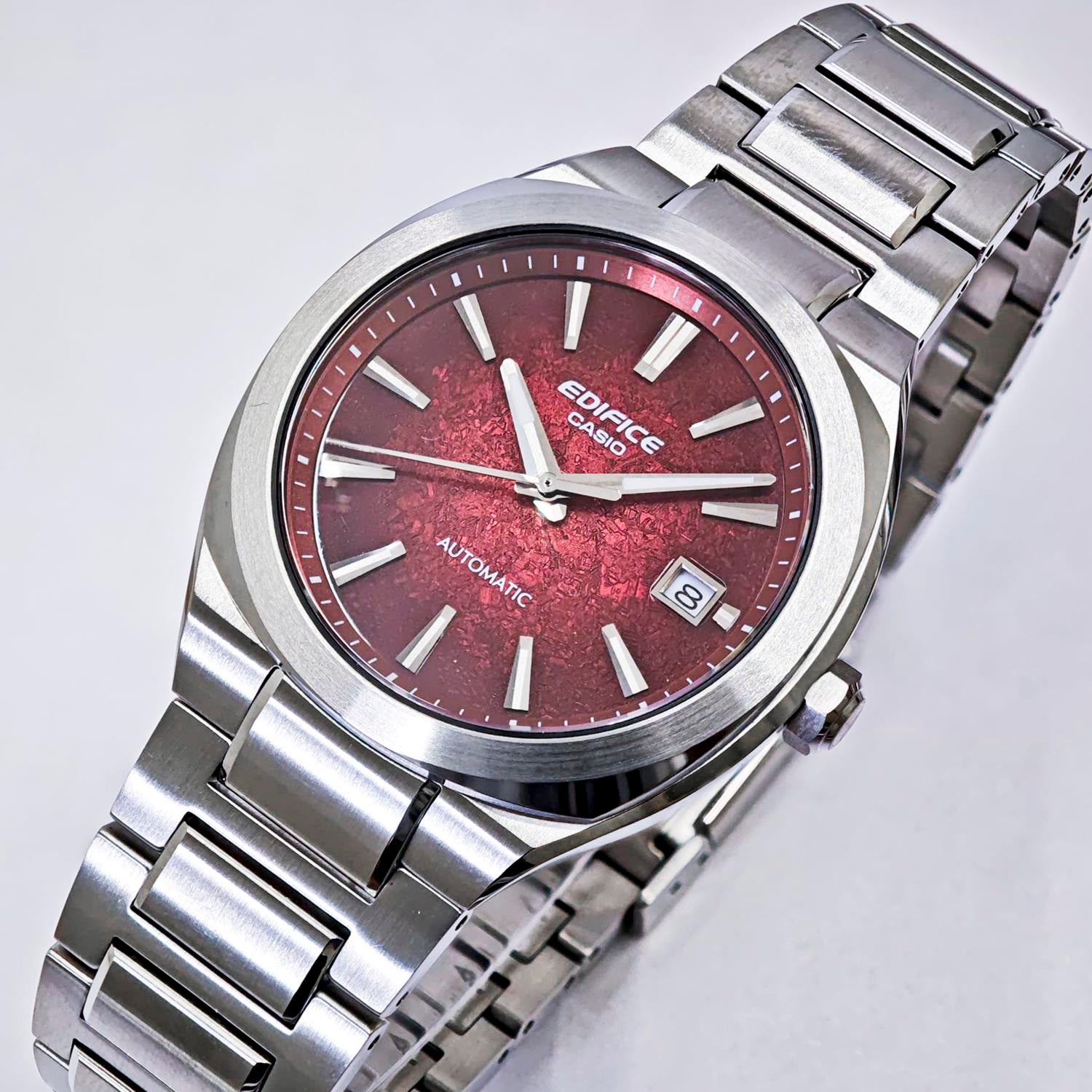 カシオ エディフィス CASIO EDIFICE EFK-200D-4AJF レッド グラデーションダイアル 機械式 自動巻き シースルーバック サファイアガラス メンズ 腕時計 watch ビジネス カジュアル 【0726】