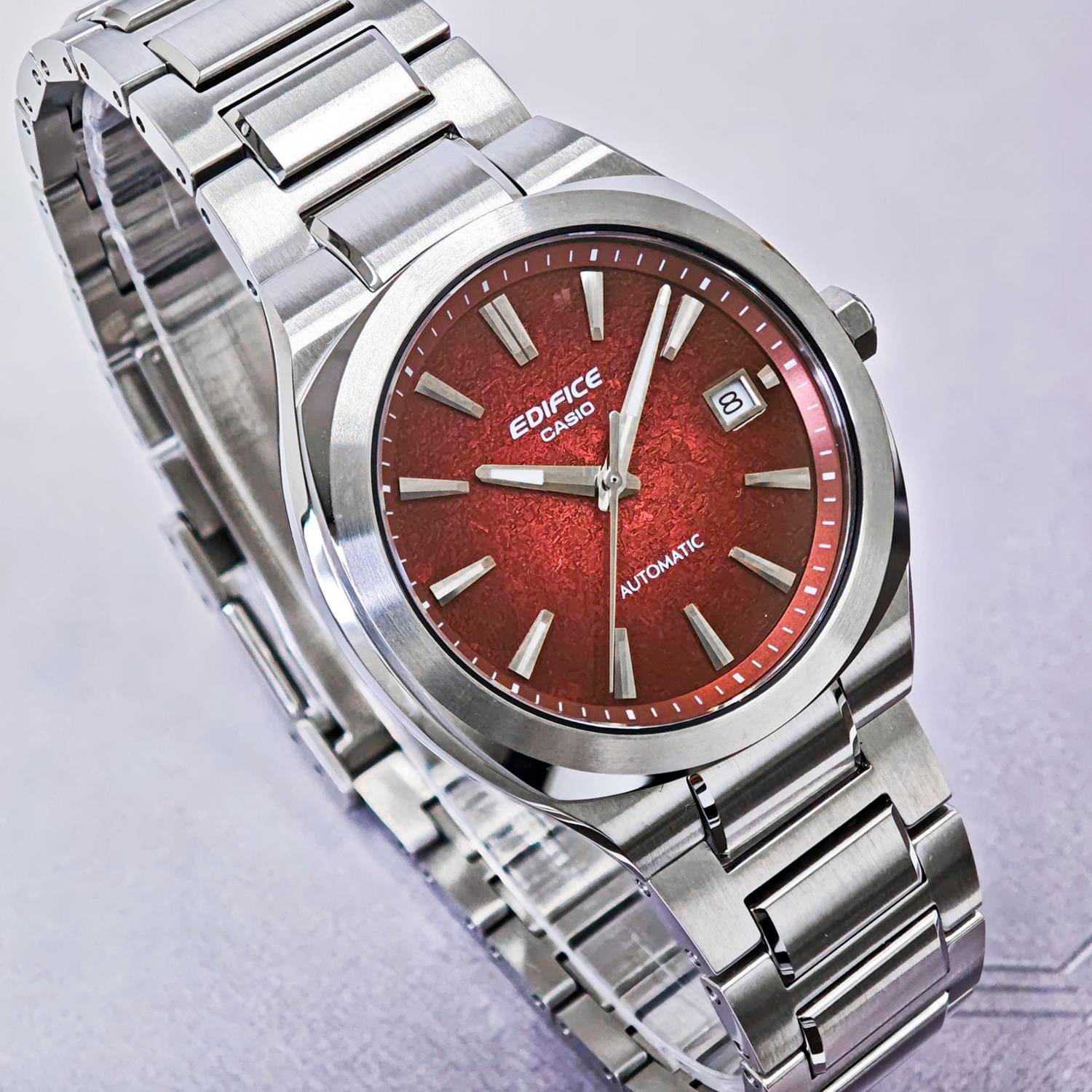 カシオ エディフィス CASIO EDIFICE EFK-200D-4AJF レッド グラデーションダイアル 機械式 自動巻き シースルーバック サファイアガラス メンズ 腕時計 watch ビジネス カジュアル 【0726】