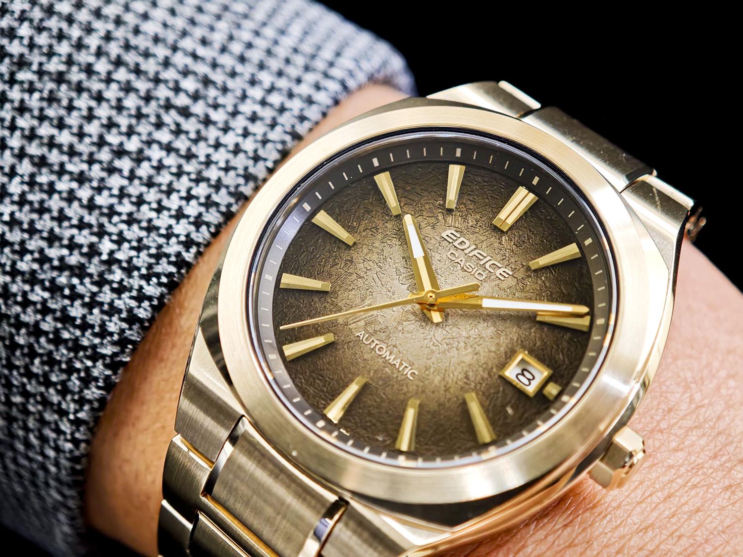 カシオ エディフィス CASIO EDIFICE EFK-200DG-5AJF ブラウンゴールド グラデーションダイアル 機械式 自動巻き シースルーバック サファイアガラス メンズ 腕時計 watch ビジネス カジュアル 【0726】
