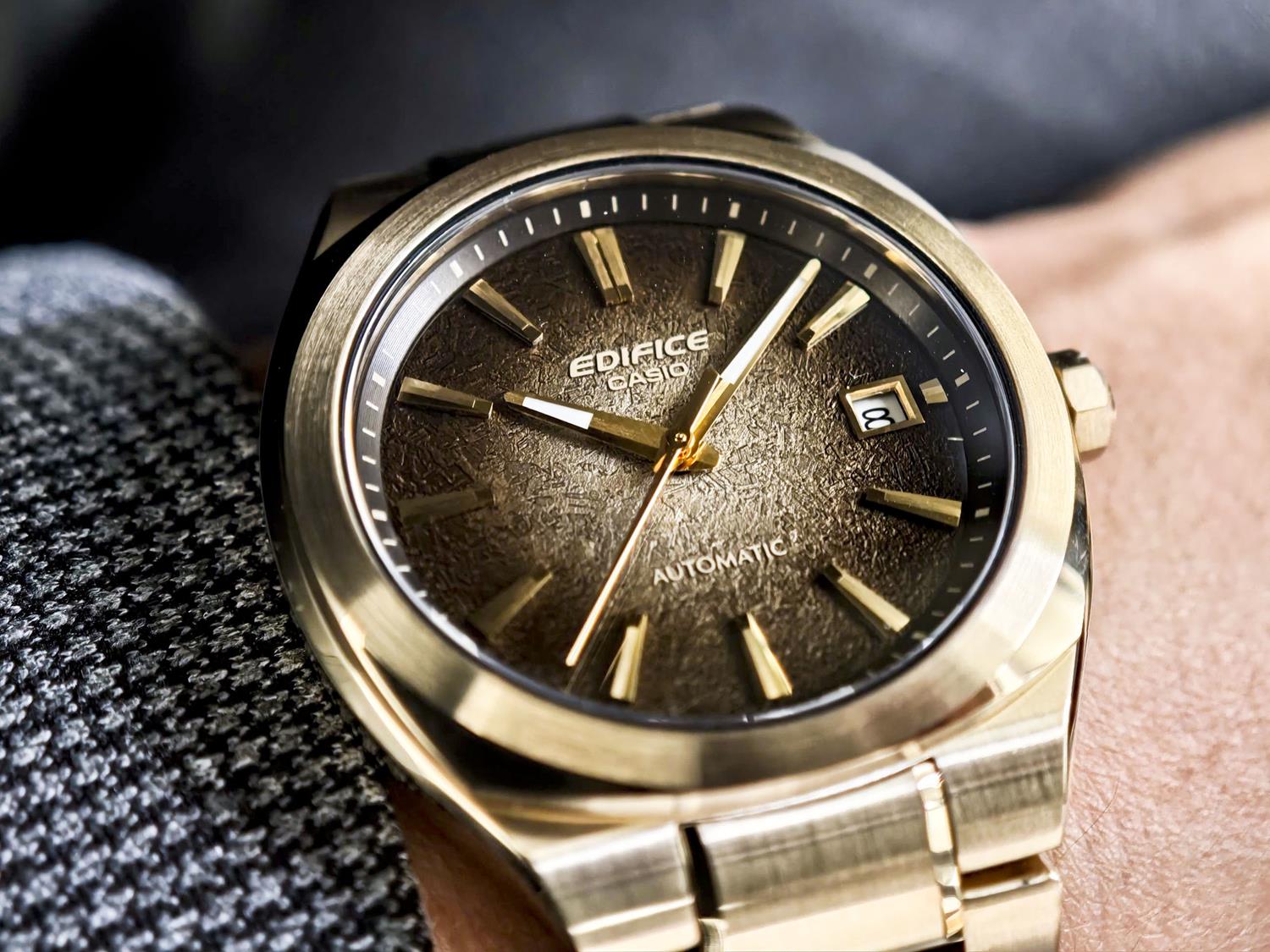 カシオ エディフィス CASIO EDIFICE EFK-200DG-5AJF ブラウンゴールド グラデーションダイアル 機械式 自動巻き シースルーバック サファイアガラス メンズ 腕時計 watch ビジネス カジュアル 【0726】