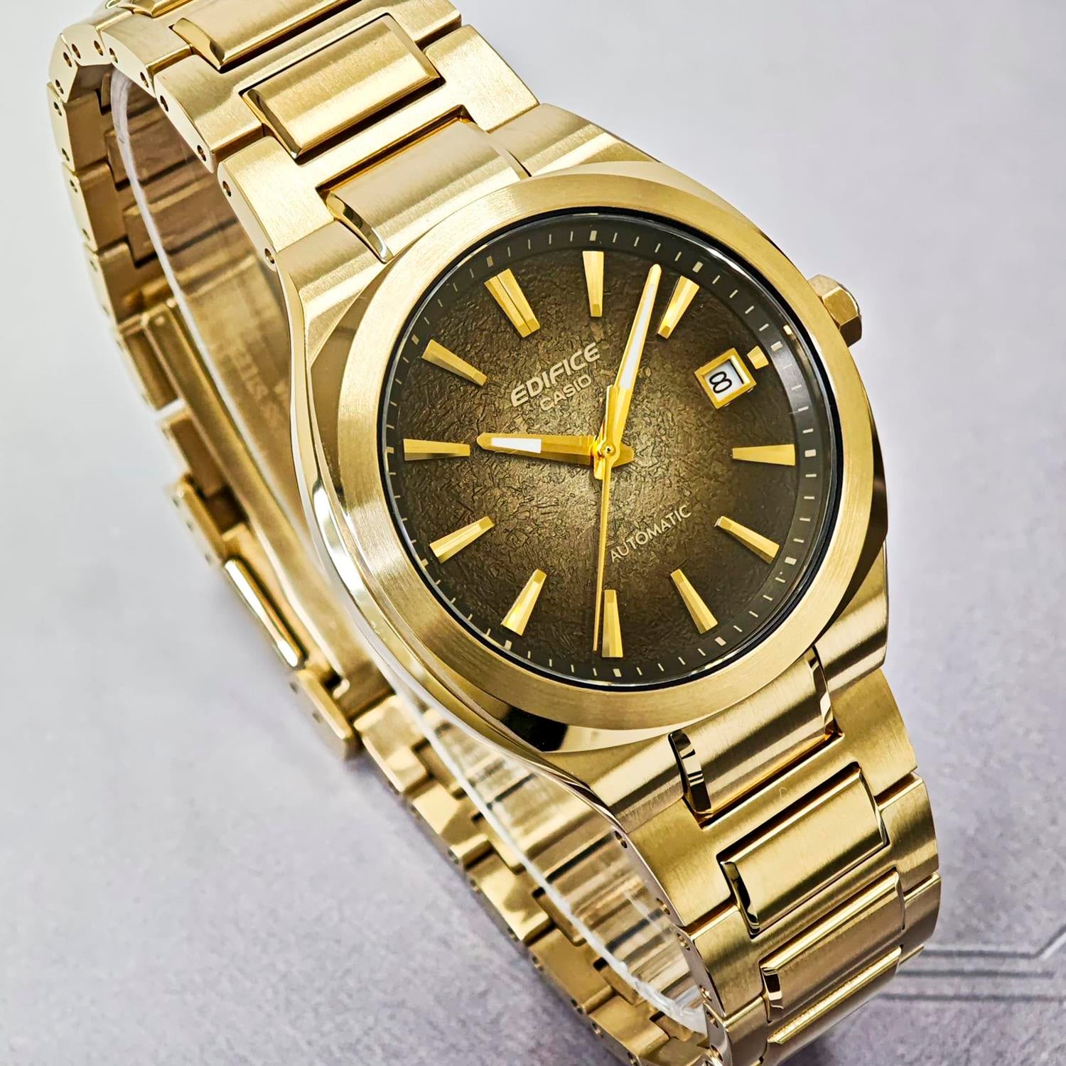 カシオ エディフィス CASIO EDIFICE EFK-200DG-5AJF ブラウンゴールド グラデーションダイアル 機械式 自動巻き シースルーバック サファイアガラス メンズ 腕時計 watch ビジネス カジュアル 【0726】