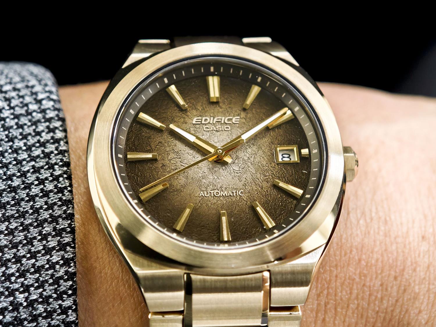 カシオ エディフィス CASIO EDIFICE EFK-200DG-5AJF ブラウンゴールド グラデーションダイアル 機械式 自動巻き シースルーバック サファイアガラス メンズ 腕時計 watch ビジネス カジュアル 【0726】