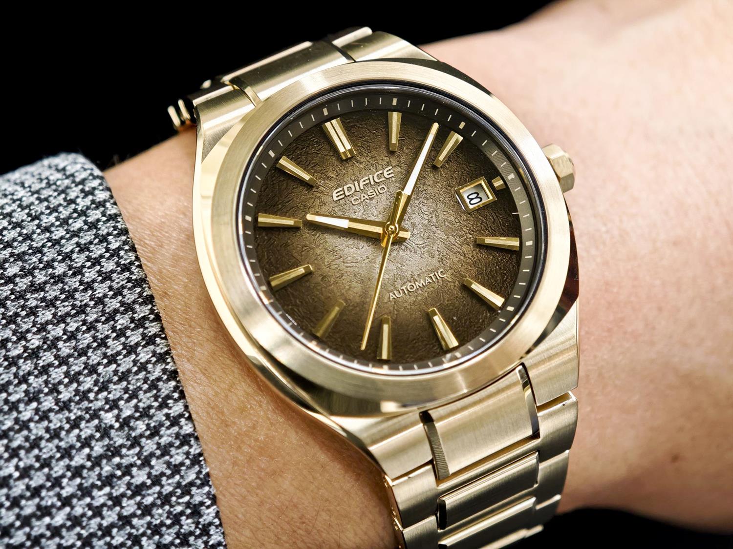 カシオ エディフィス CASIO EDIFICE EFK-200DG-5AJF ブラウンゴールド グラデーションダイアル 機械式 自動巻き シースルーバック サファイアガラス メンズ 腕時計 watch ビジネス カジュアル 【0726】