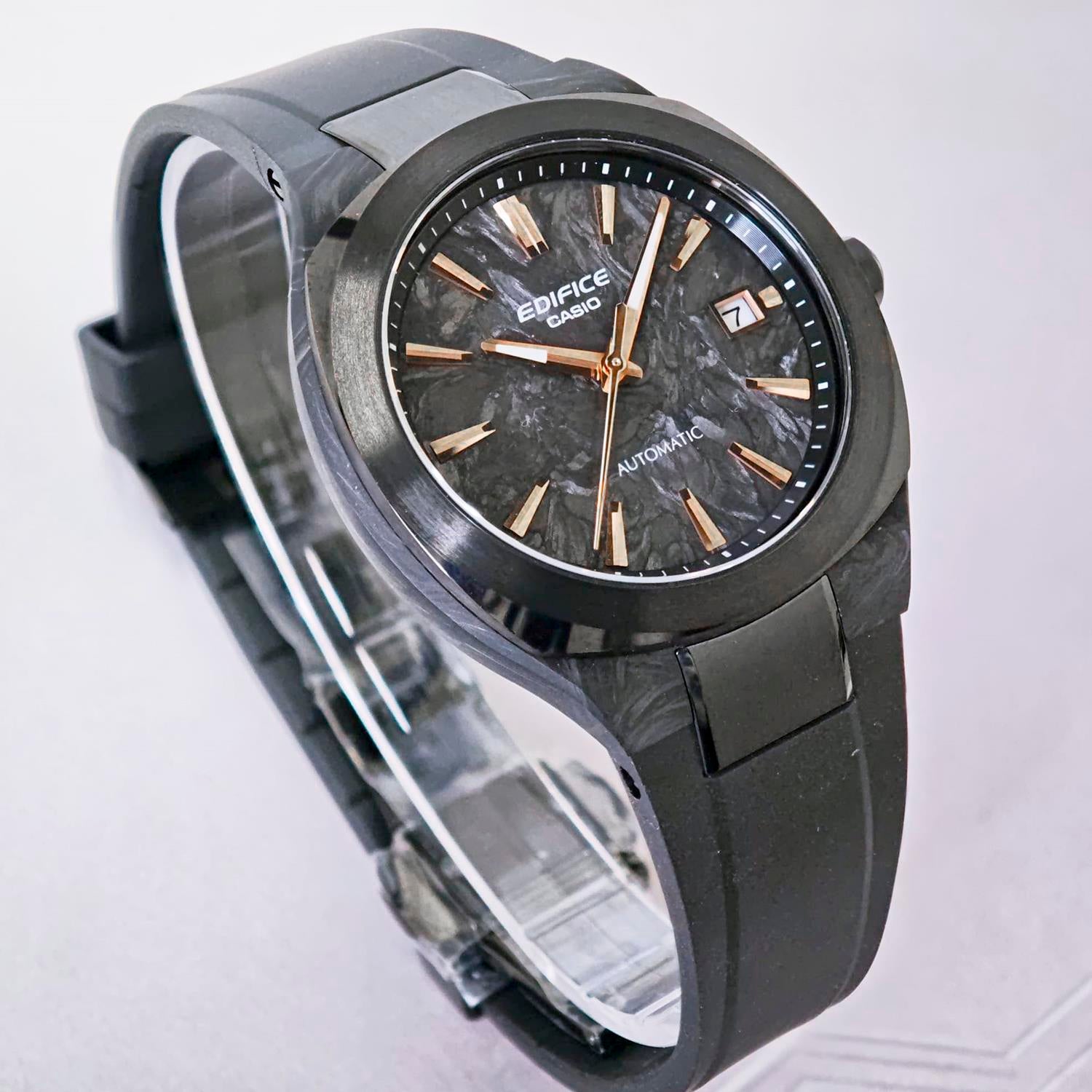 カシオ エディフィス CASIO EDIFICE EFK-200XPB-1AJF マーブルブラック ローズゴールド フォージドカーボンケース＆ダイアル  シースルーバック サファイアガラス メンズ 腕時計 watch  【0726】