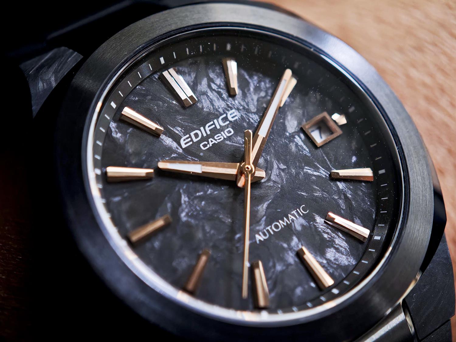 カシオ エディフィス CASIO EDIFICE EFK-200XPB-1AJF マーブルブラック ローズゴールド フォージドカーボンケース＆ダイアル  シースルーバック サファイアガラス メンズ 腕時計 watch  【0726】