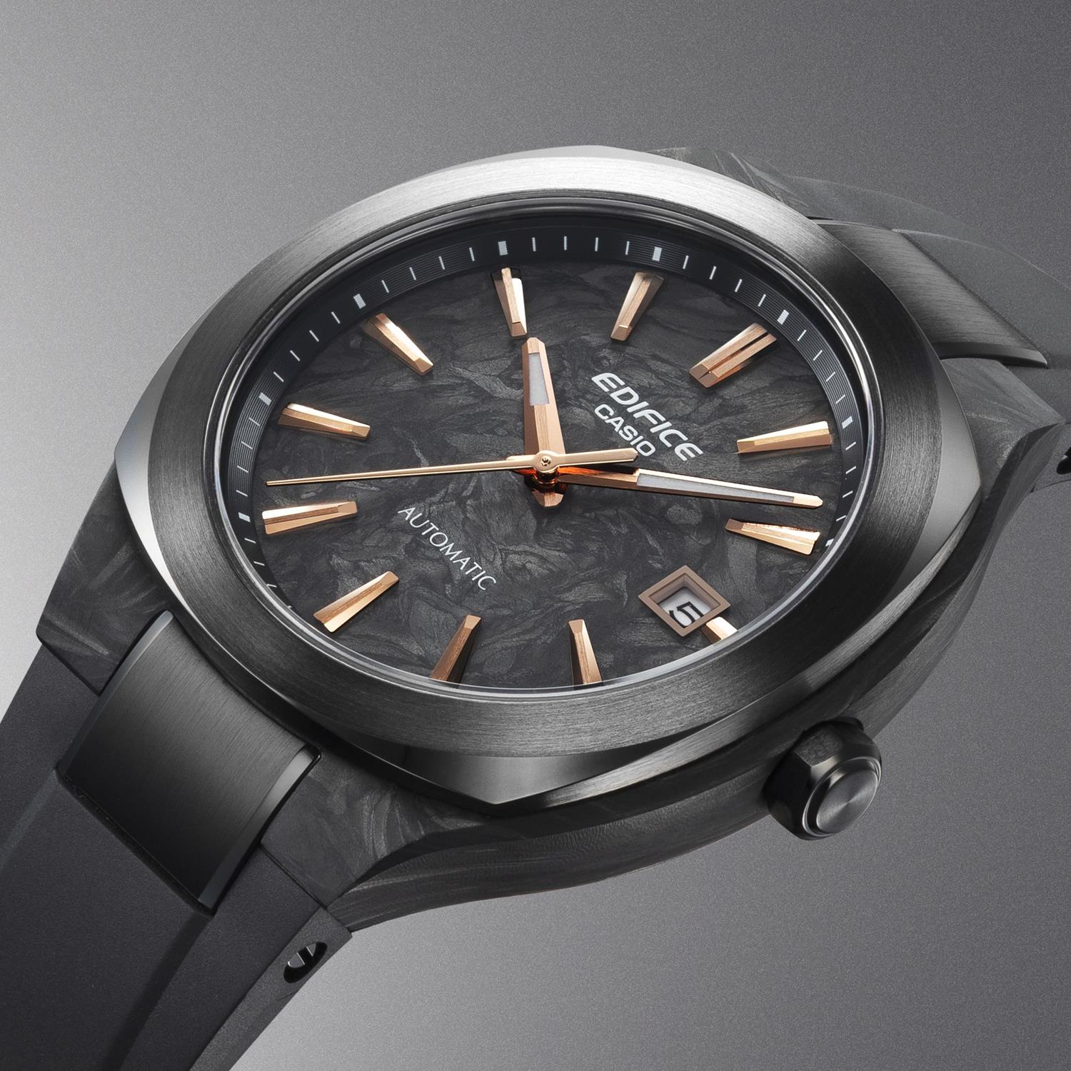 カシオ エディフィス CASIO EDIFICE EFK-200XPB-1AJF マーブルブラック ローズゴールド フォージドカーボンケース＆ダイアル  シースルーバック サファイアガラス メンズ 腕時計 watch  【0726】
