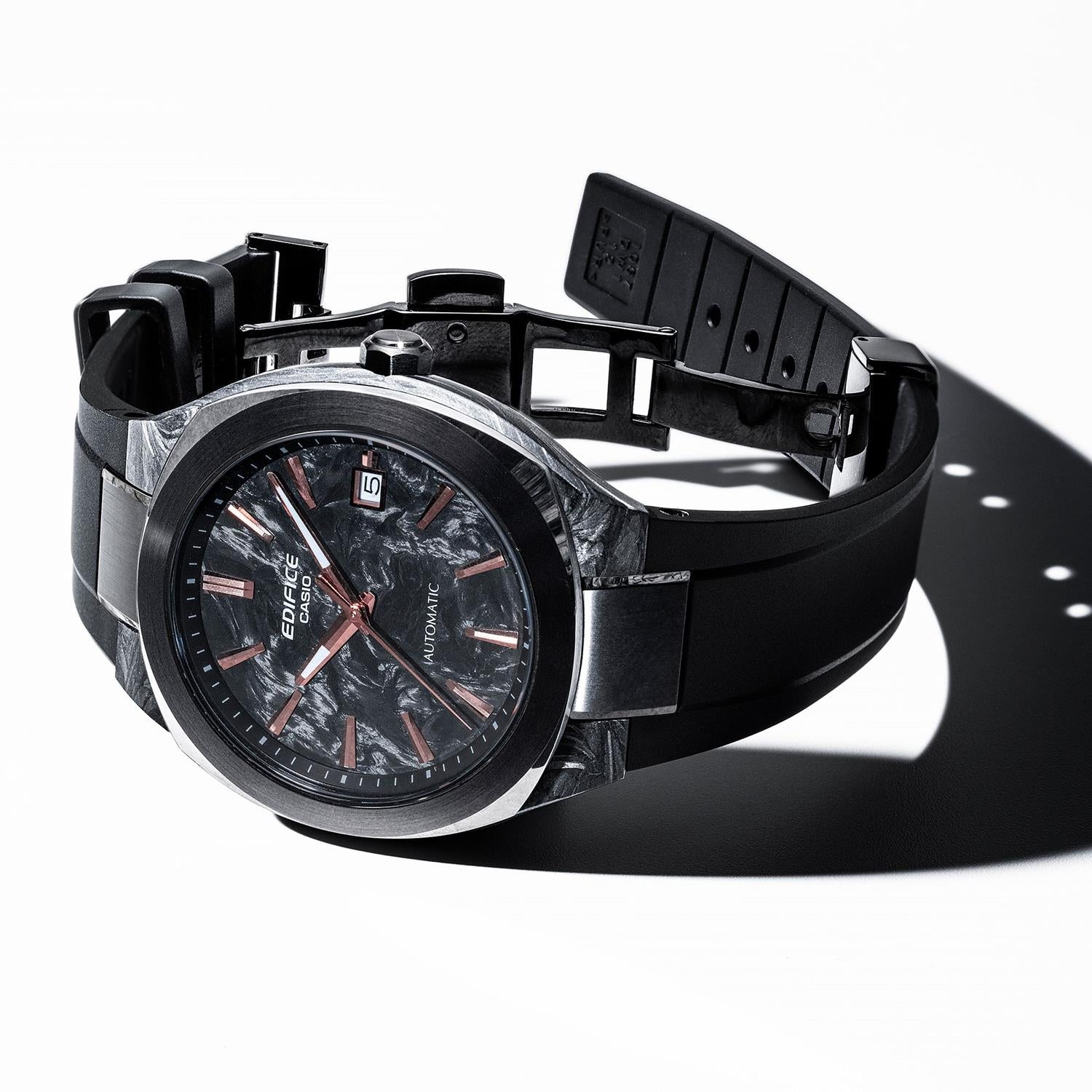 カシオ エディフィス CASIO EDIFICE EFK-200XPB-1AJF マーブルブラック ローズゴールド フォージドカーボンケース＆ダイアル  シースルーバック サファイアガラス メンズ 腕時計 watch  【0726】