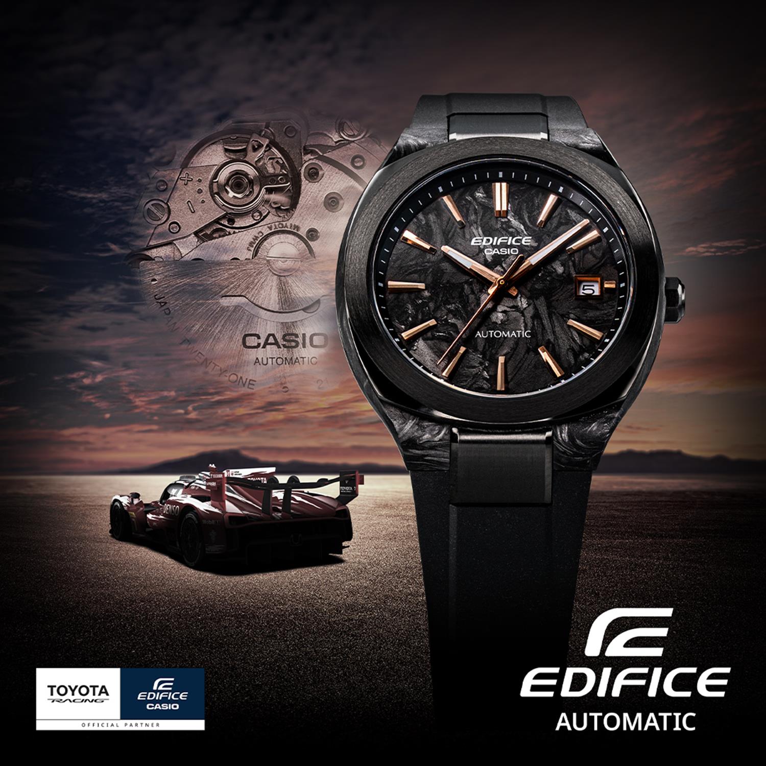 カシオ エディフィス CASIO EDIFICE EFK-200XPB-1AJF マーブルブラック ローズゴールド フォージドカーボンケース＆ダイアル  シースルーバック サファイアガラス メンズ 腕時計 watch  【0726】