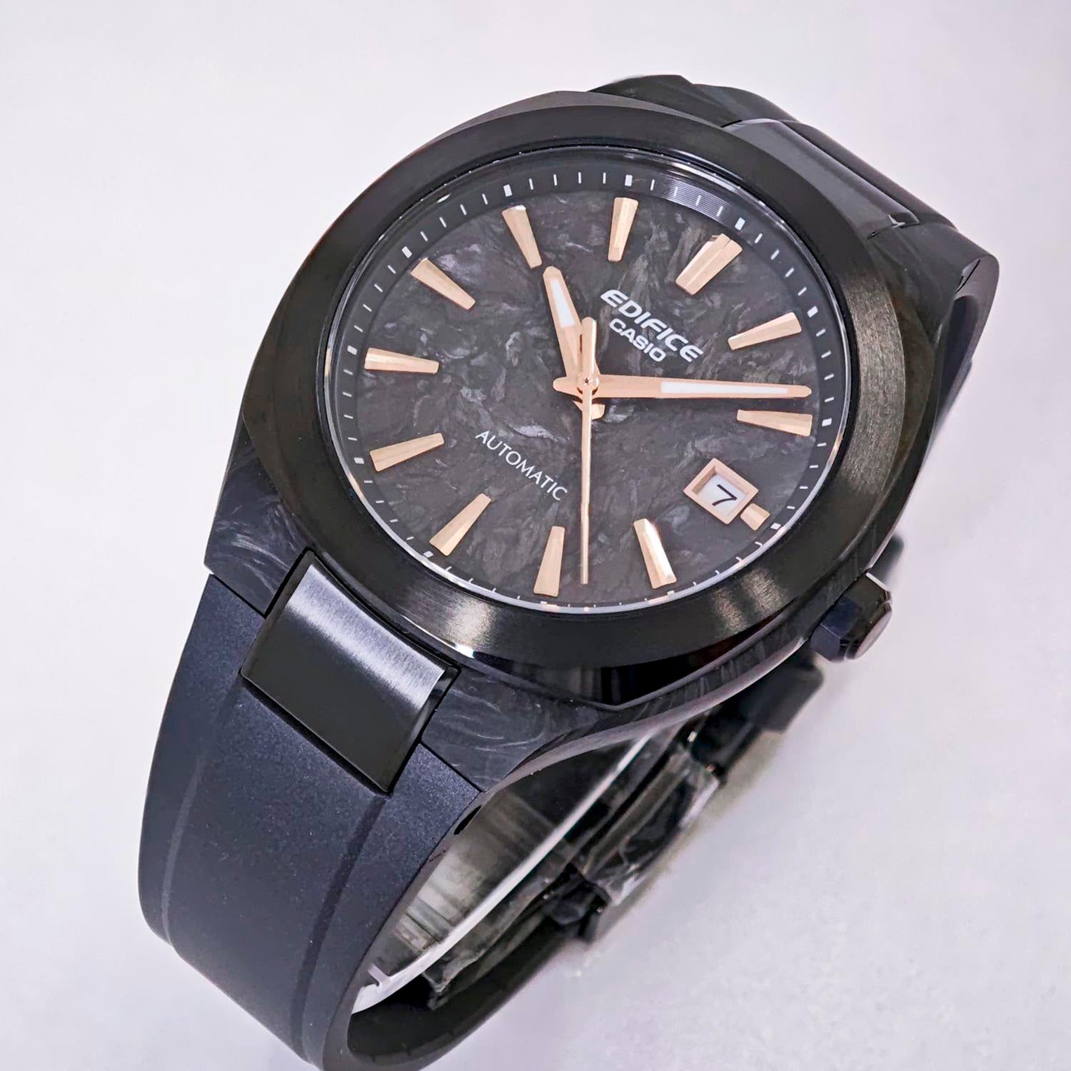 カシオ エディフィス CASIO EDIFICE EFK-200XPB-1AJF マーブルブラック ローズゴールド フォージドカーボンケース＆ダイアル  シースルーバック サファイアガラス メンズ 腕時計 watch  【0726】