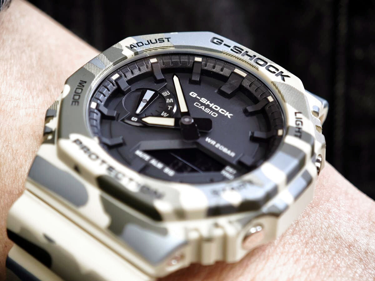 HOP 　G-SHOCK カモフラージュシリーズ　電池新品 G-SHOCK カモフラージュ GA-2100CM-8AJF メンズ 腕時計 電池式