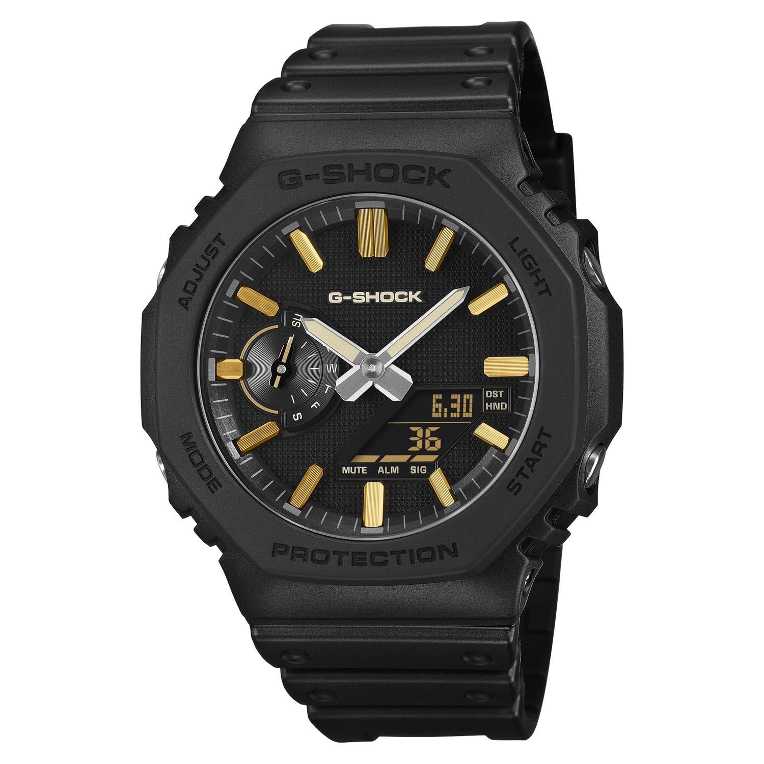 カシオ Gショック GA-2100LXB-1A9JF LUXE BLACK ゴールドアクセント ミニマリズム マットブラック 2100シリーズ 再解釈 CASIO G-SHOCK 公式サイト掲載店【0626】※6月19日発売【店頭受取可能商品】