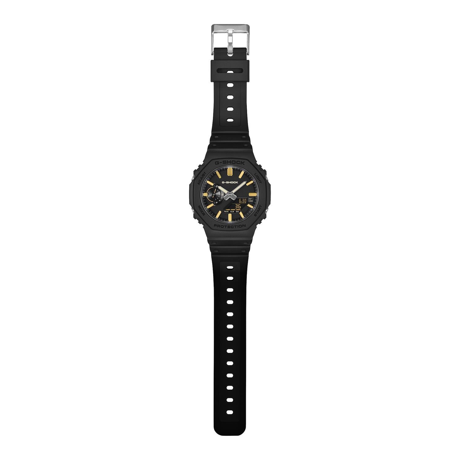 カシオ Gショック GA-2100LXB-1A9JF LUXE BLACK ゴールドアクセント ミニマリズム マットブラック 2100シリーズ 再解釈 CASIO G-SHOCK 公式サイト掲載店【0626】※6月19日発売【店頭受取可能商品】