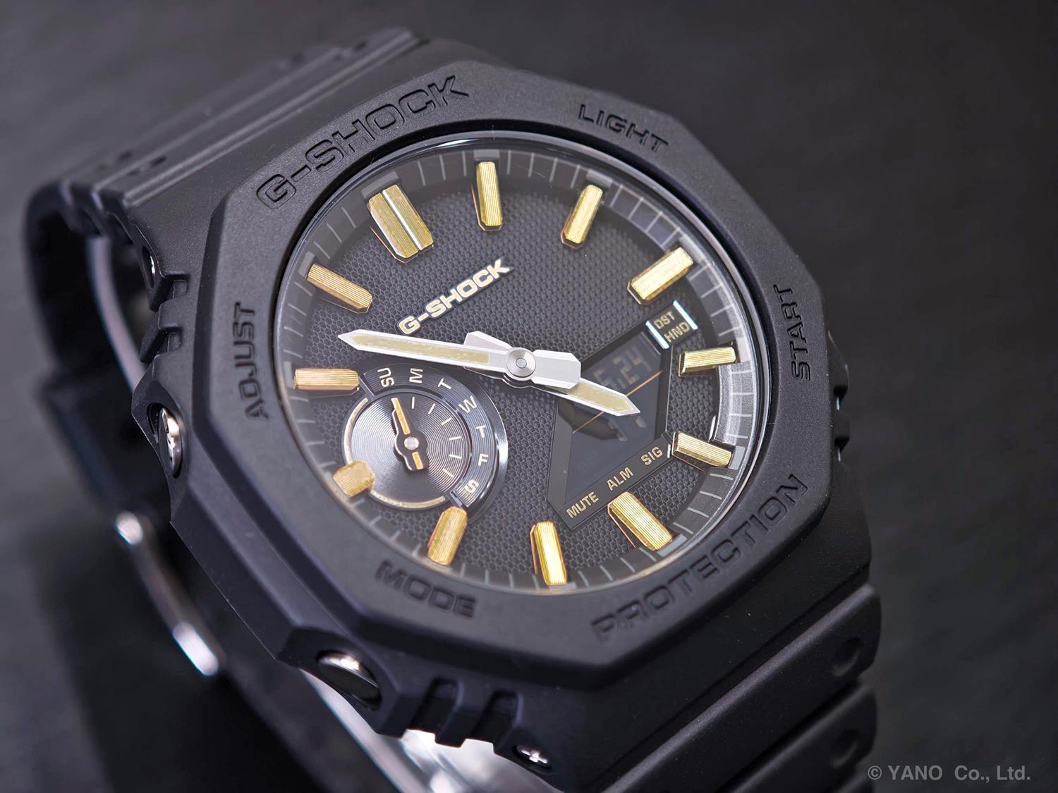 カシオ Gショック GA-2100LXB-1A9JF LUXE BLACK ゴールドアクセント ミニマリズム マットブラック 2100シリーズ 再解釈 CASIO G-SHOCK 公式サイト掲載店【0626】※6月19日発売【店頭受取可能商品】