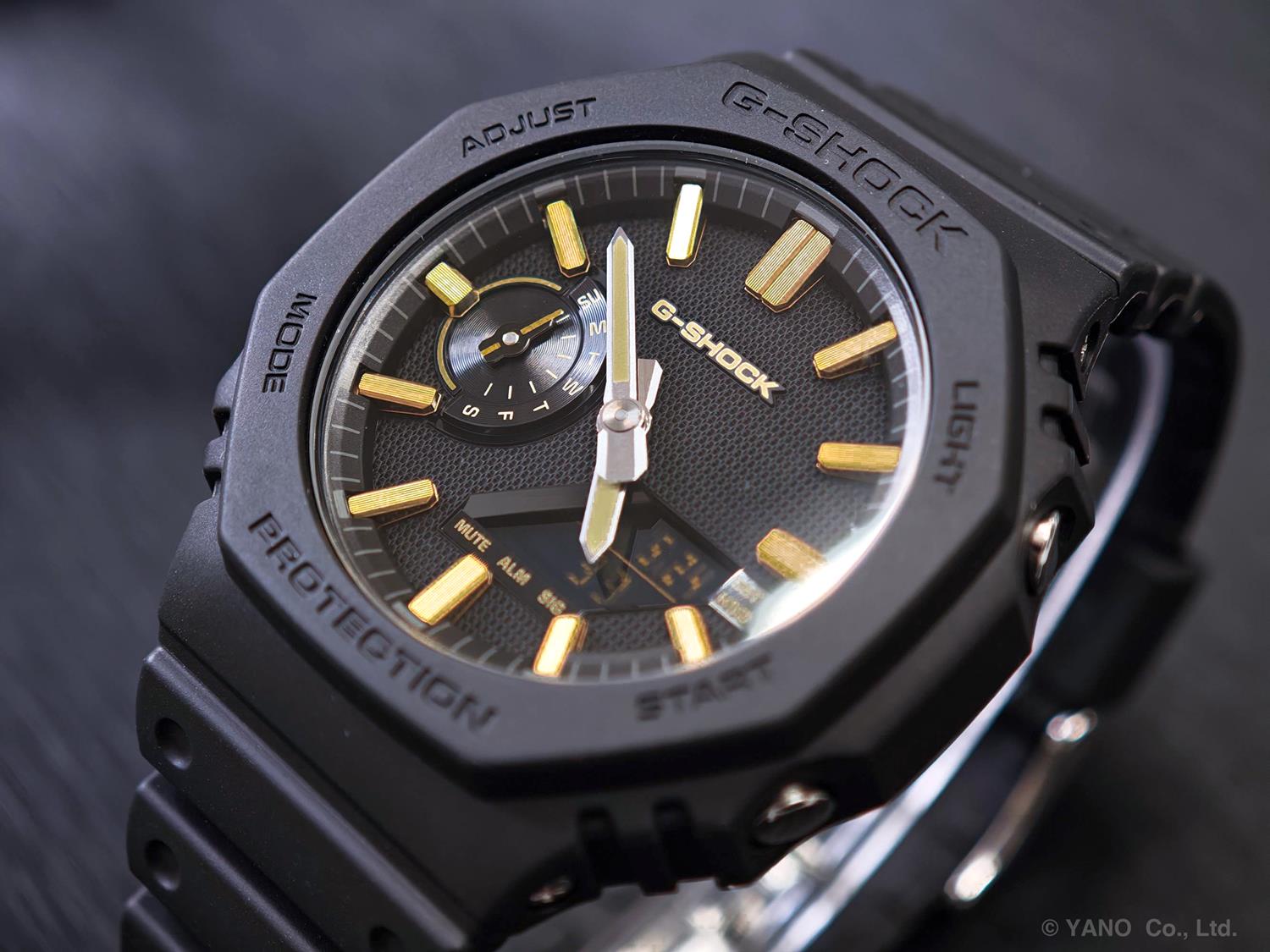 カシオ Gショック GA-2100LXB-1A9JF LUXE BLACK ゴールドアクセント ミニマリズム マットブラック 2100シリーズ 再解釈 CASIO G-SHOCK 公式サイト掲載店【0626】※6月19日発売【店頭受取可能商品】