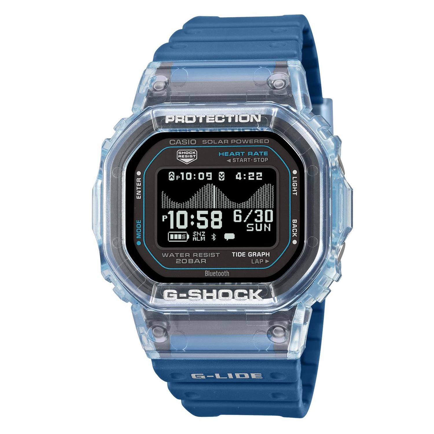 G-SHOCK G-LIDE GBX-H5600-2JR ブルー 心拍計 光学式センサー 潮汐情報