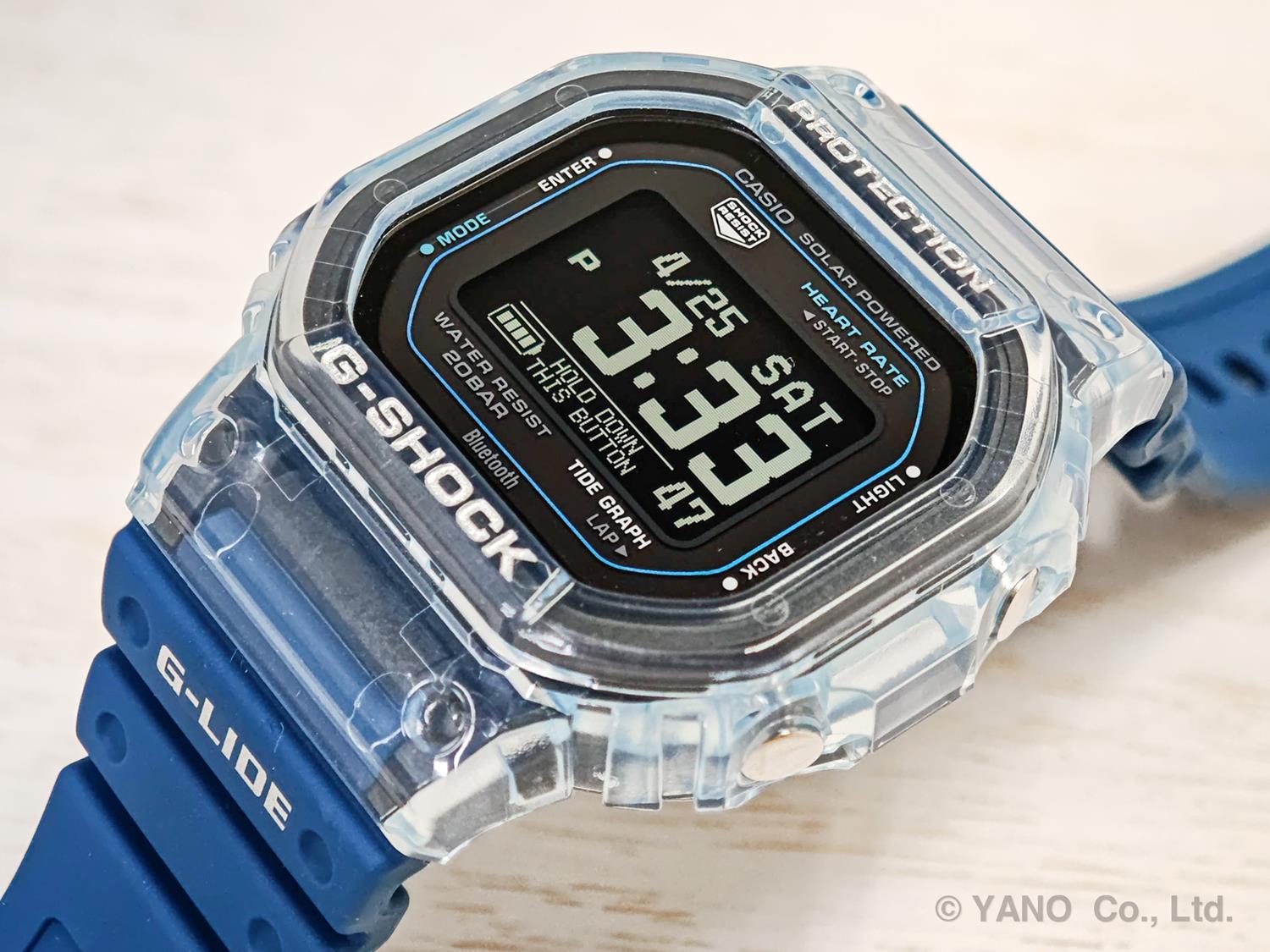 G-SHOCK G-LIDE GBX-H5600-2JR ブルー 心拍計 光学式センサー 潮汐情報（タイドグラフ） モバイルリンク機能 ソーラーアシスト充電 腕時計 カシオ 国内正規品 ジーショック CASIO G-SHOCK 公式サイト掲載店【0526】