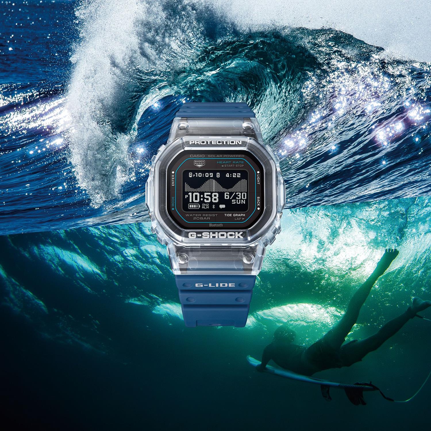 G-SHOCK G-LIDE GBX-H5600-2JR ブルー 心拍計 光学式センサー 潮汐情報