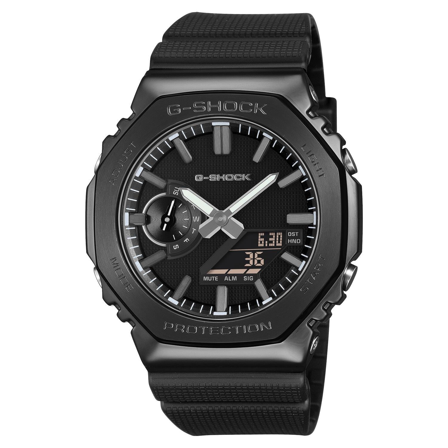 カシオ Gショック GM-2100LXB-1AJF LUXE BLACK シルバーアクセント ミニマリズム メタルベゼル ブラックIP 2100シリーズ 再解釈 CASIO G-SHOCK 公式サイト掲載店【0626】※6月19日発売【店頭受取可能商品】