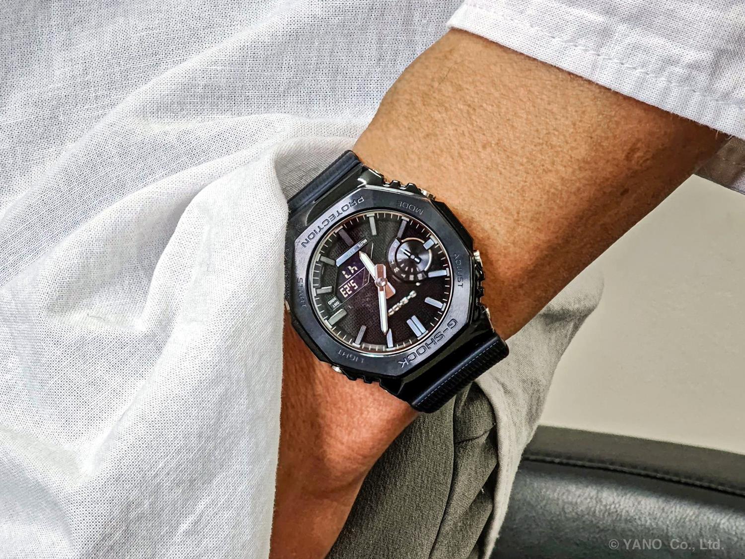カシオ Gショック GM-2100LXB-1AJF LUXE BLACK シルバーアクセント ミニマリズム メタルベゼル ブラックIP 2100シリーズ 再解釈 CASIO G-SHOCK 公式サイト掲載店【0626】※6月19日発売【店頭受取可能商品】