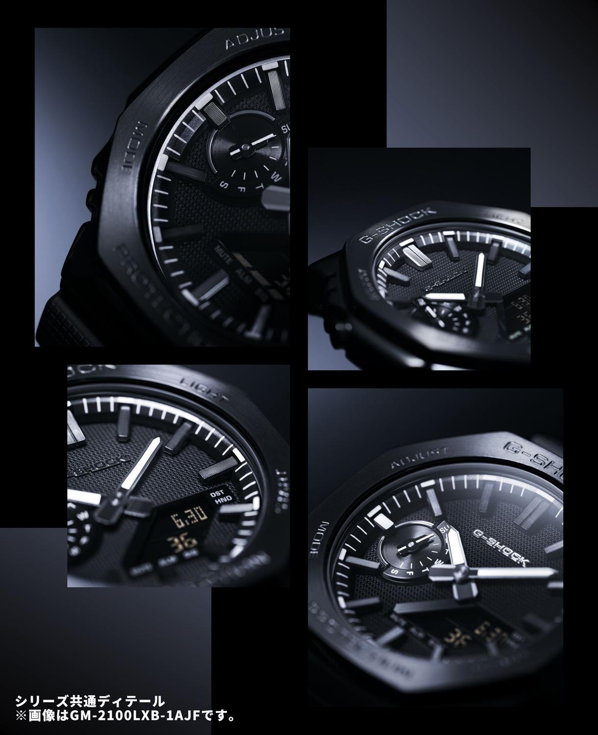 カシオ Gショック GM-2100LXB-1AJF LUXE BLACK シルバーアクセント ミニマリズム メタルベゼル ブラックIP 2100シリーズ 再解釈 CASIO G-SHOCK 公式サイト掲載店【0626】※6月19日発売【店頭受取可能商品】