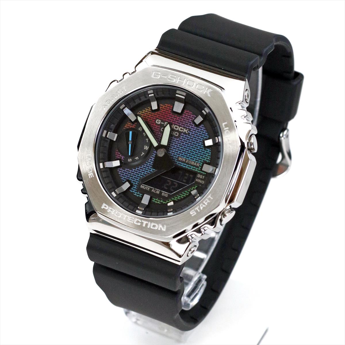 カシオ Gショック GM-2100RW-1AJF レインボーカラー メタルベゼル CASIO G-SHOCK【0824】_10spl【店頭受取可能商品】