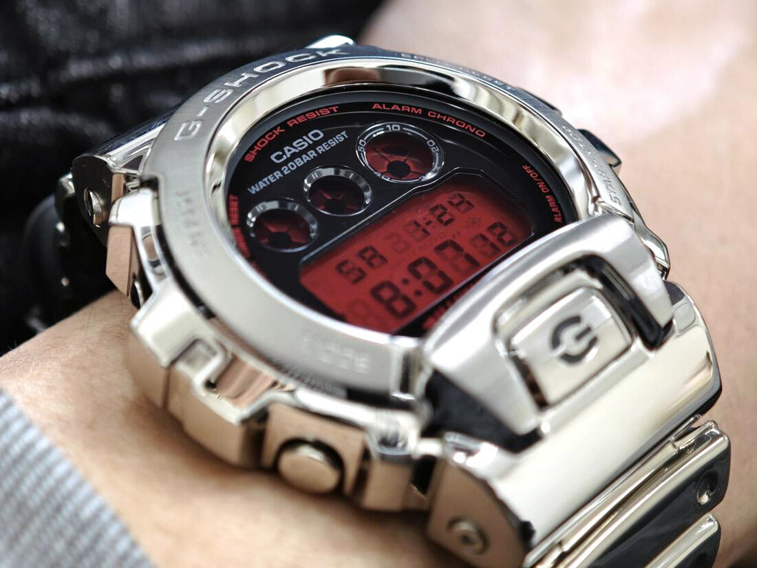 カシオ Gショック アイコニックスタイル GM-6900YRA-8JF シルバーメタルベゼル レッド液晶 ファインメタリックシリーズ Iconic Styles CASIO G-SHOCK 公式サイト掲載店【0226】【店頭受取可能商品】